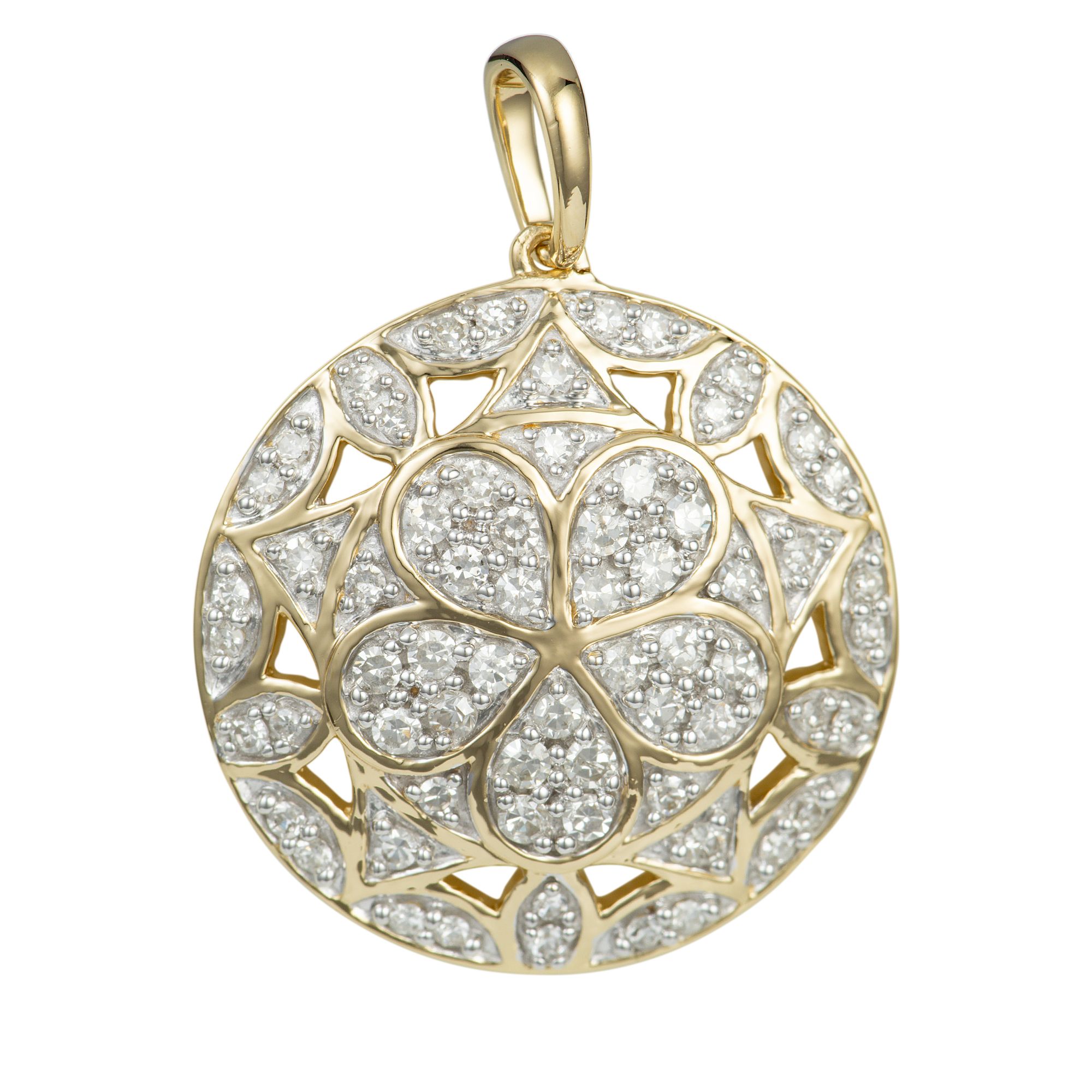 DIAMOUR Anhänger 65 Diamanten zus. ca. 0,50ct Silber 925