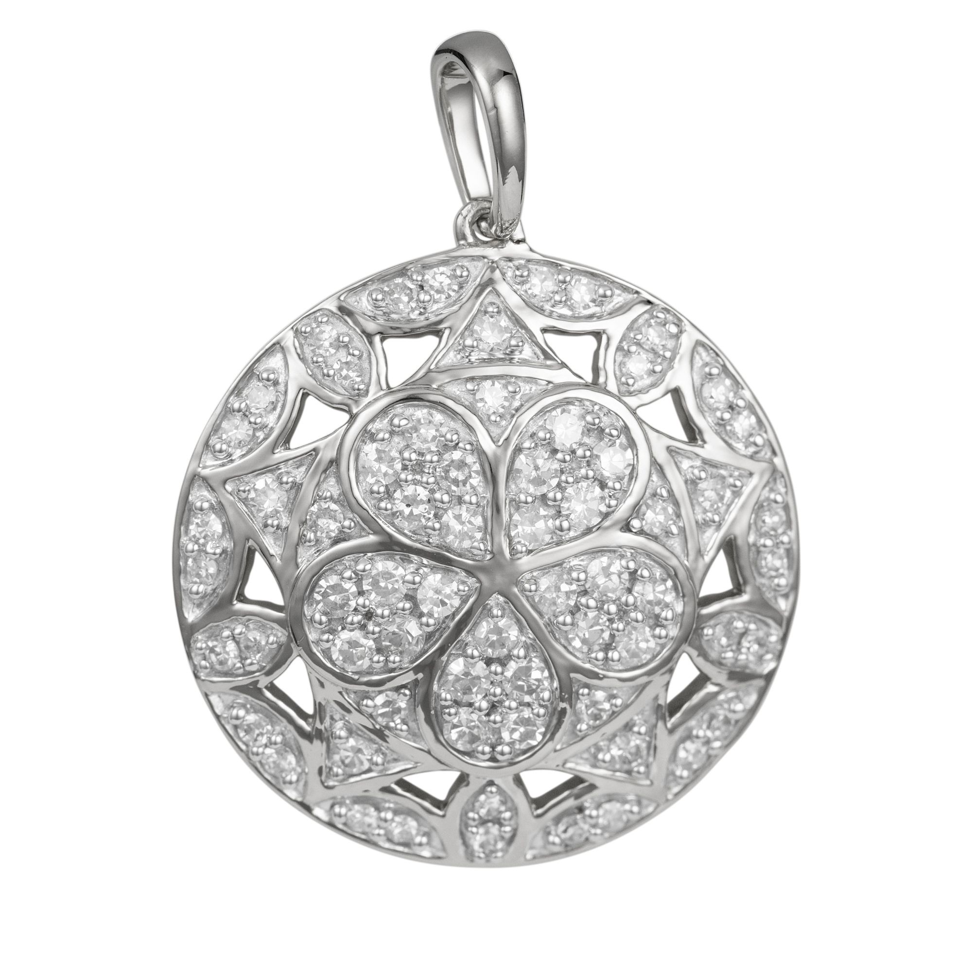 DIAMOUR Anhänger 65 Diamanten zus. ca. 0,50ct Silber 925