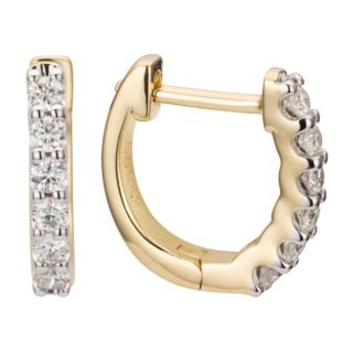 CANADIAN DIAMONDS Creolen 12 Brillanten zus. ca. 0,30ct Gold 585