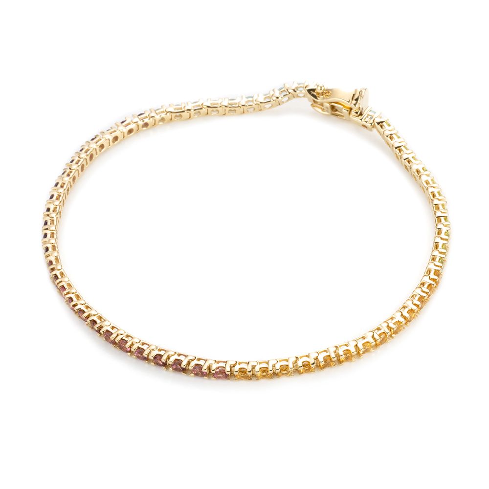 GOLDSCHMUCK FÜR MICH Armband 64 Edelsteine zus. ca. 2,09ct Gold 585