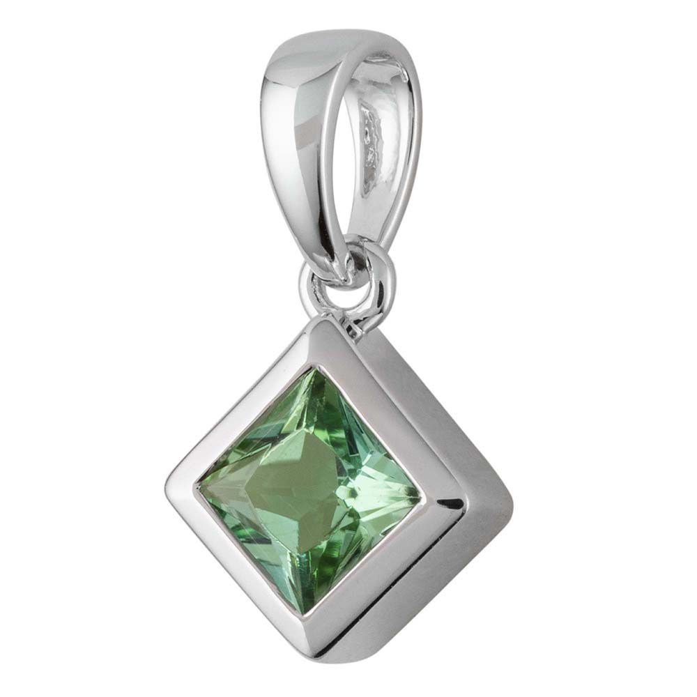 Anhänger 1 Turmalin ca.0,37ct Carréschliff Gold 375