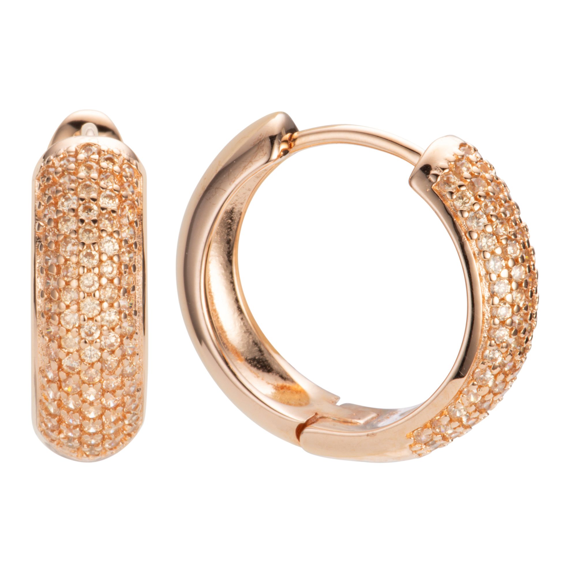 DIAMONIQUE® Creolen = 0,74ct Brillantschliff Silber 925