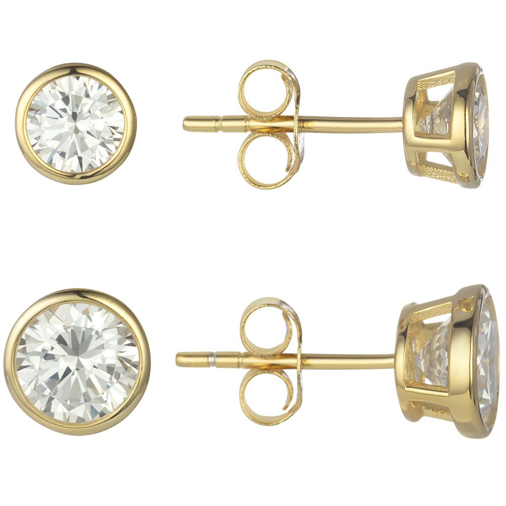 DIAMONIQUE® 2tlg. Ohrstecker-Set = 3,00ct Brillantschliff Silber 925