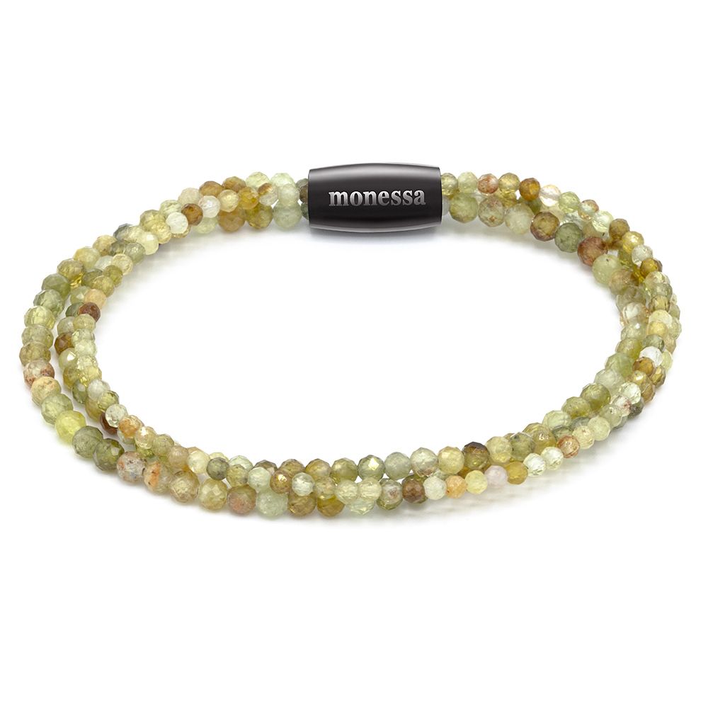 MONESSA Armband 3-Strang Edelsteine Magnetverschluss
