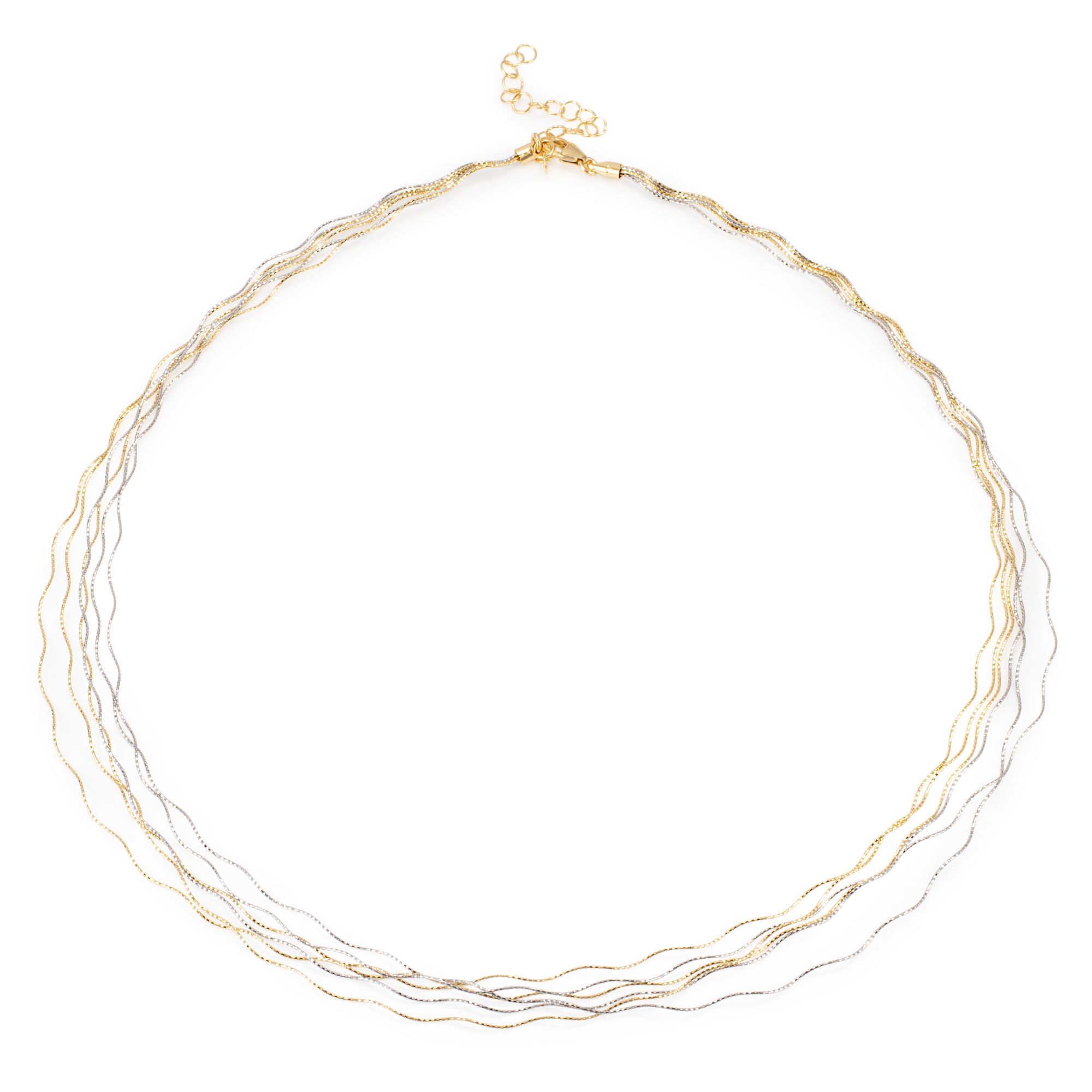 GOLDRAUSCH Omega-Collier poliert mind. 4,05g Gold 585,Bicoloroptik