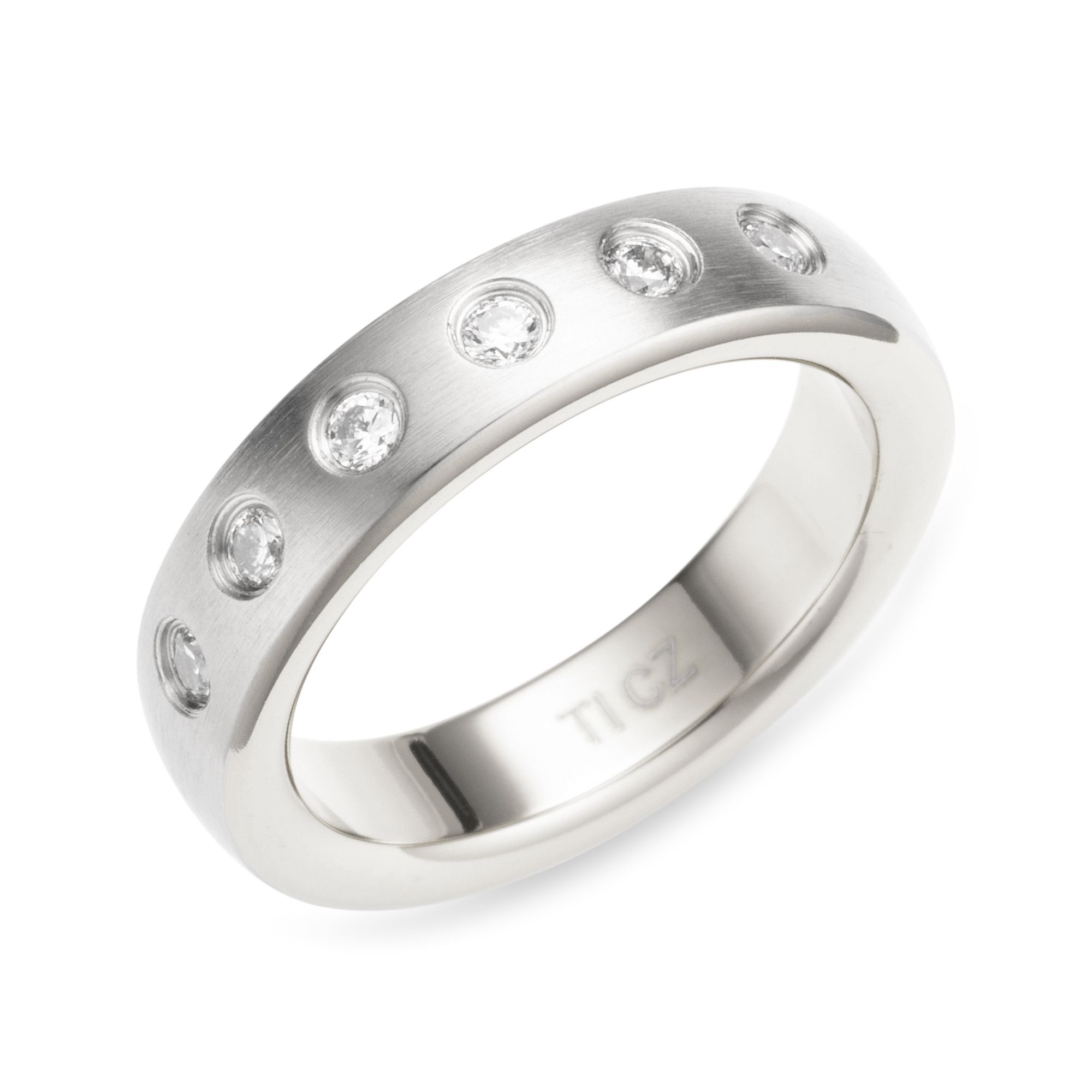 DIAMONIQUE® TITAN Ring = 0,18ct Brillantschliff