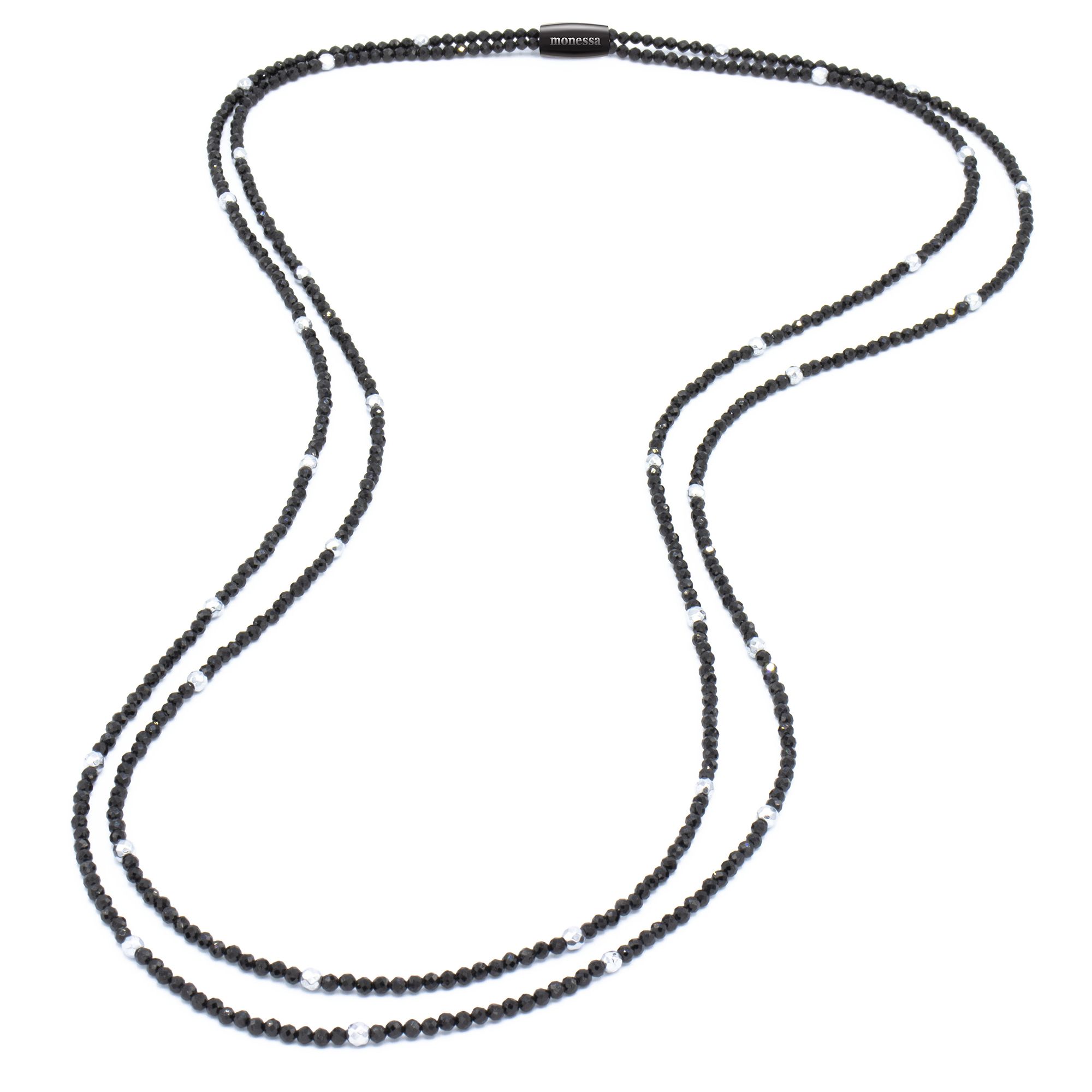 MONESSA Collier 2-rhg. Edelsteine facettiert Magnetverschluss