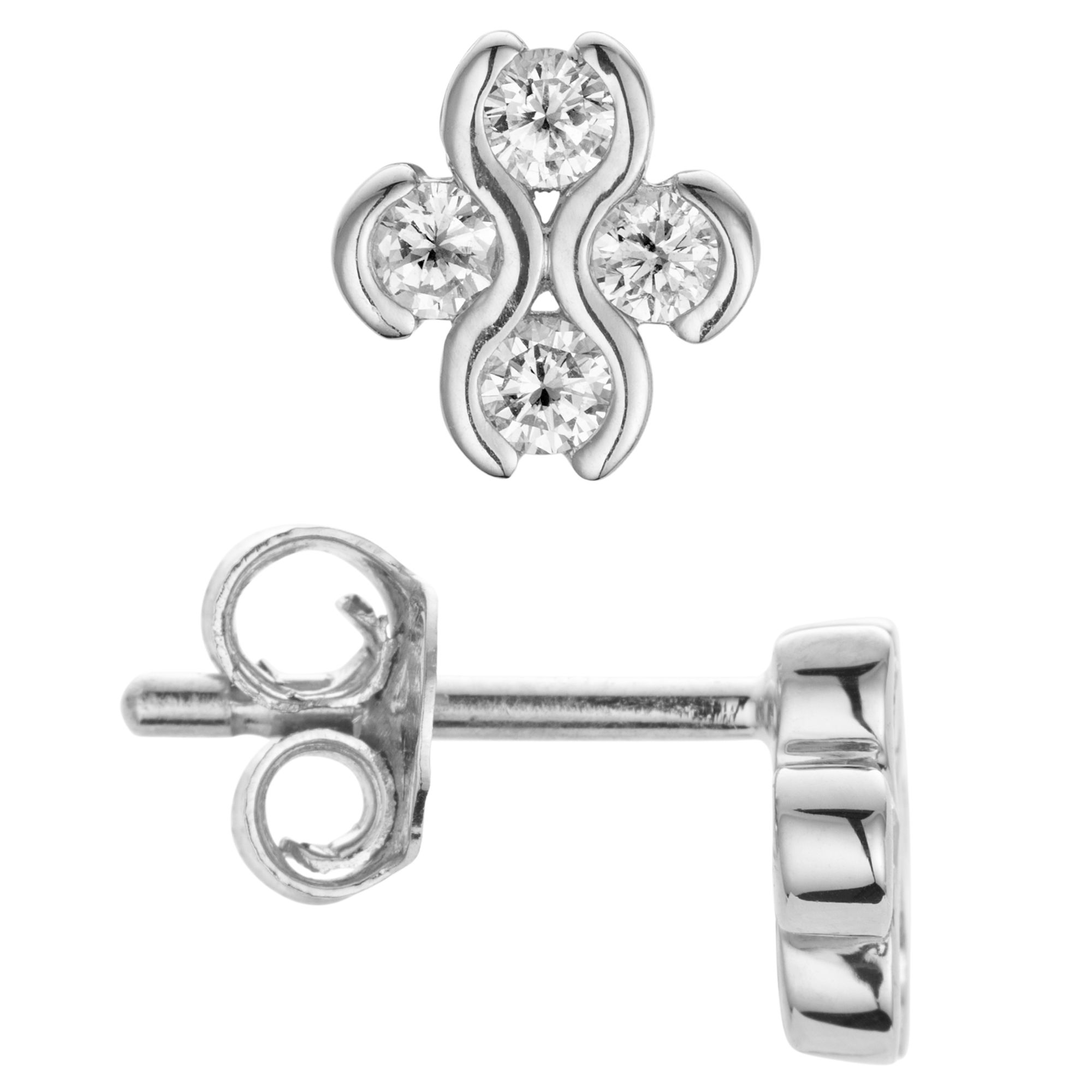 CANADIAN DIAMONDS Ohrstecker 8 Brillanten zus. ca. 0,25ct Gold 585