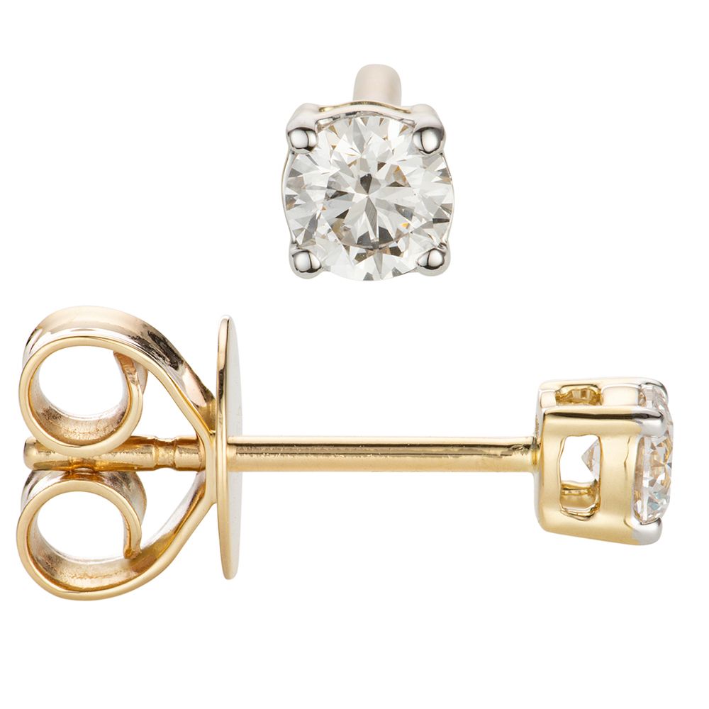 CANADIAN DIAMONDS Ohrstecker 2 Brillanten zus. ca. 0,36ct Gold 585