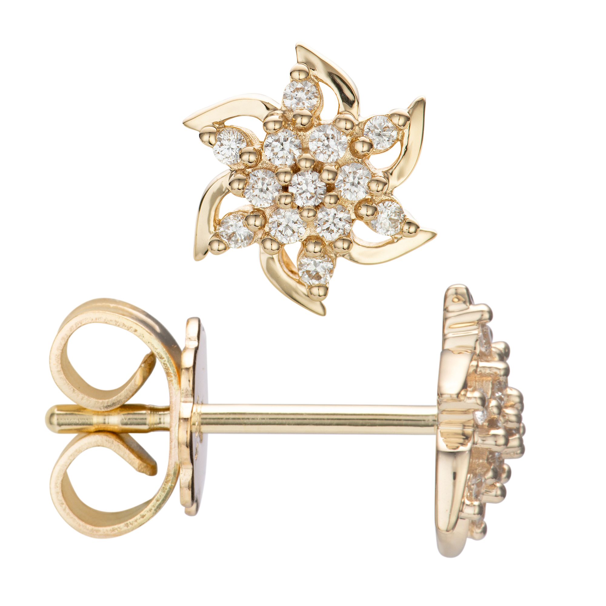 DIAMOUR Ohrstecker 26 Brillanten zus. ca. 0,15ct Gold 585