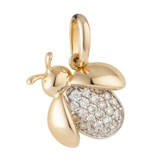 CANADIAN DIAMONDS Marienkäfer-Anhänger 22 Brillanten zus. ca. 0,11ct Gold 585