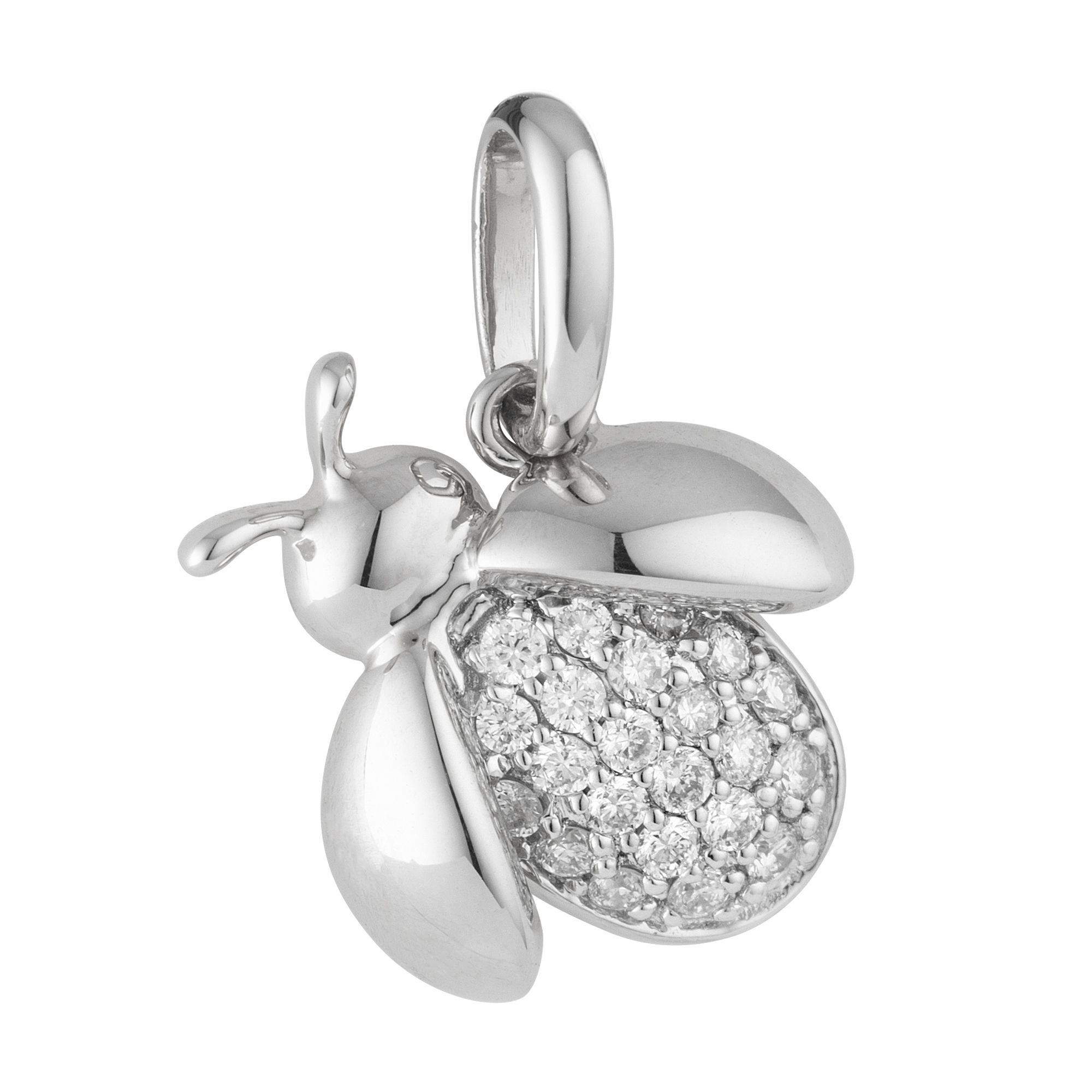 CANADIAN DIAMONDS Marienkäfer-Anhänger 22 Brillanten zus. ca. 0,11ct Gold 585