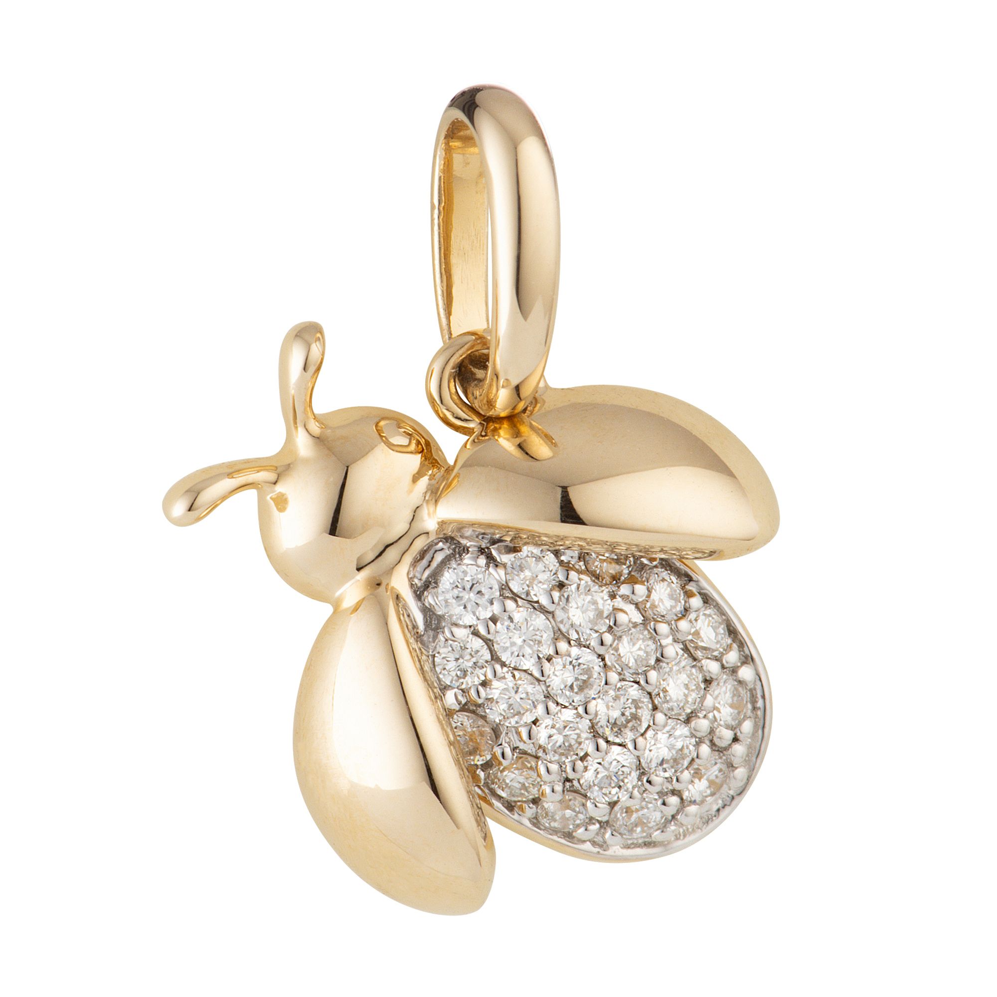 CANADIAN DIAMONDS Marienkäfer-Anhänger 22 Brillanten zus. ca. 0,11ct Gold 585