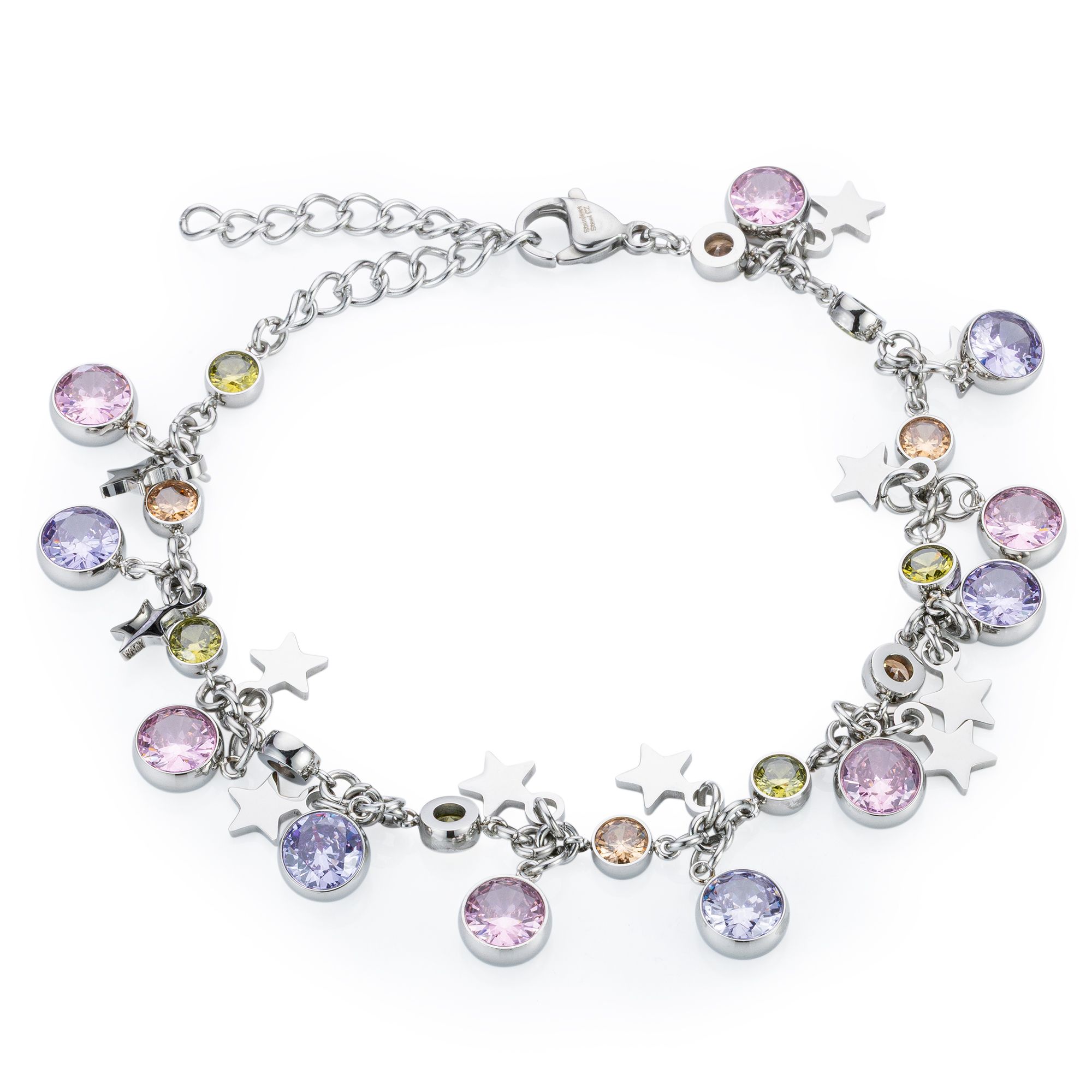 DIAMONIQUE® Armband = 12,90ct Brillantschliff Edelstahl