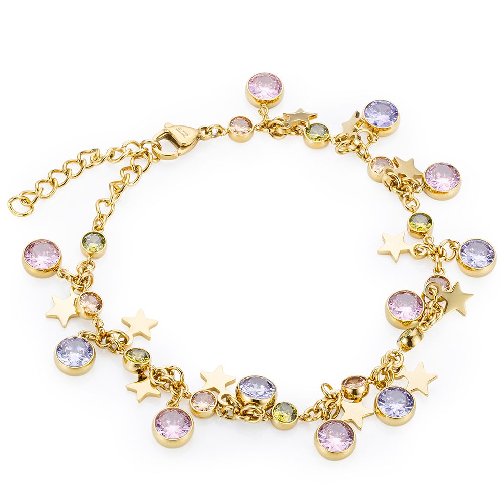 DIAMONIQUE® Armband = 12,90ct Brillantschliff Edelstahl