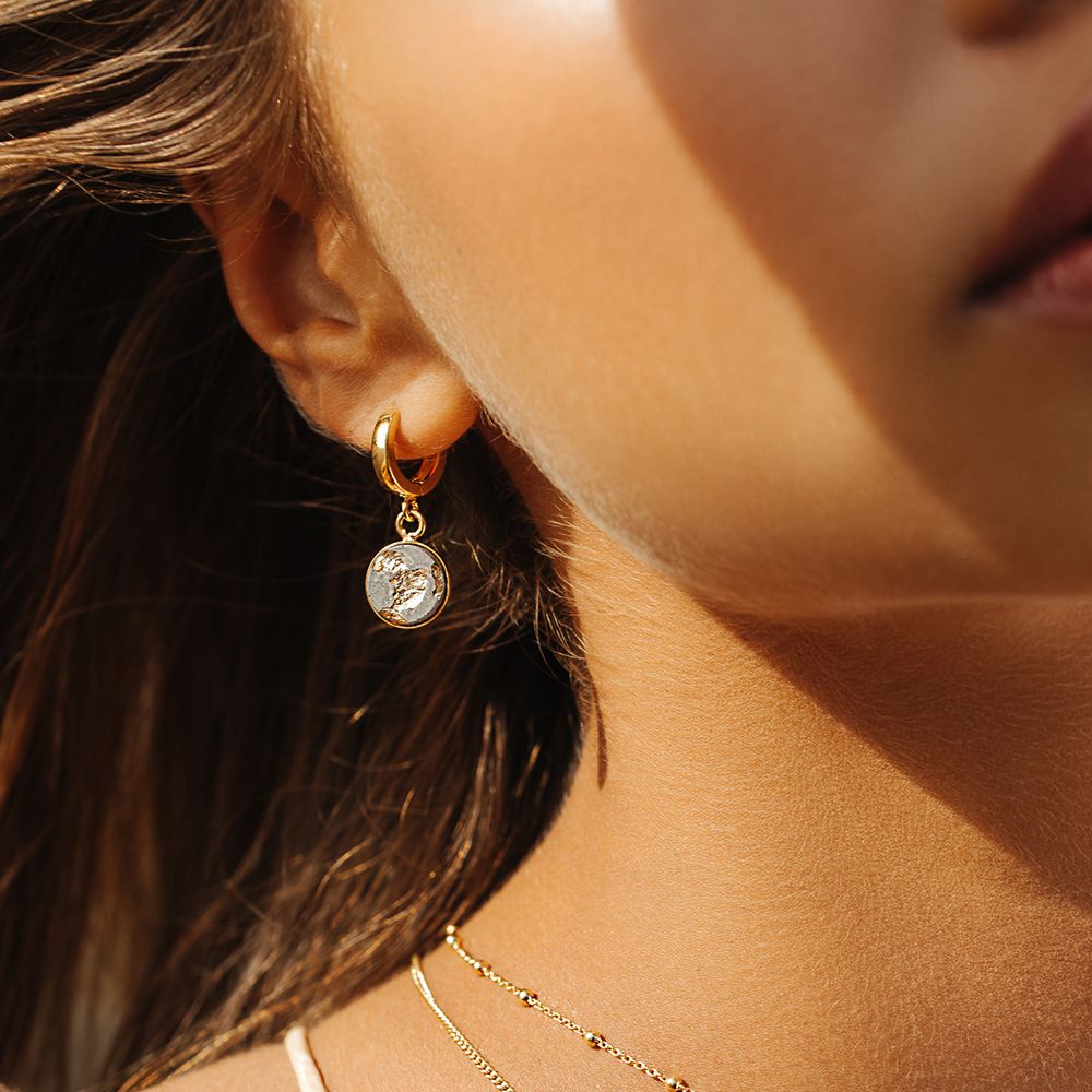 CONCRETE JUNGLE® Betonschmuck Creolen AVA Silber 925 QVC.de