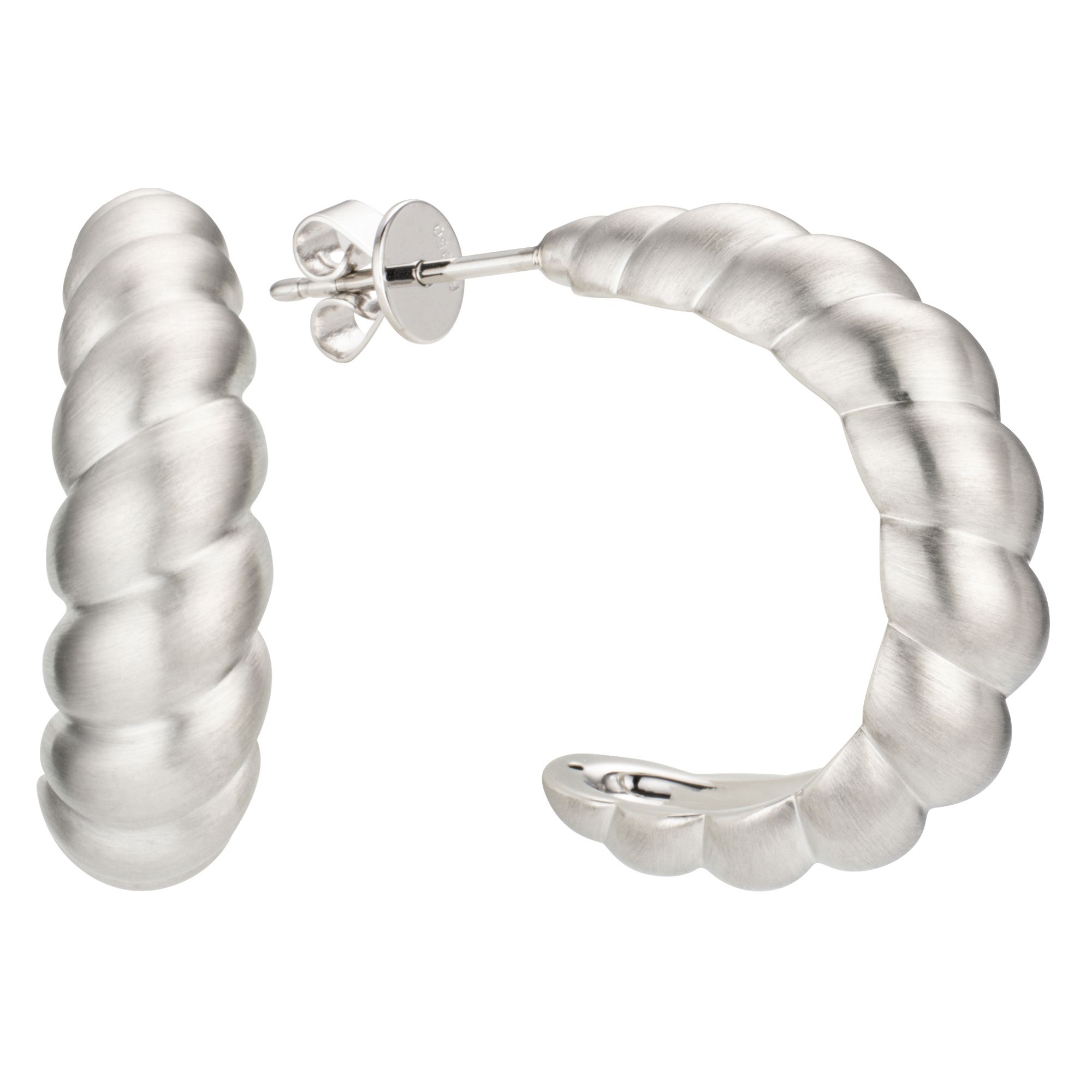 PLATINITY Creolen poliert/mattiert mind. 3,4g Platin 999/Platin 950