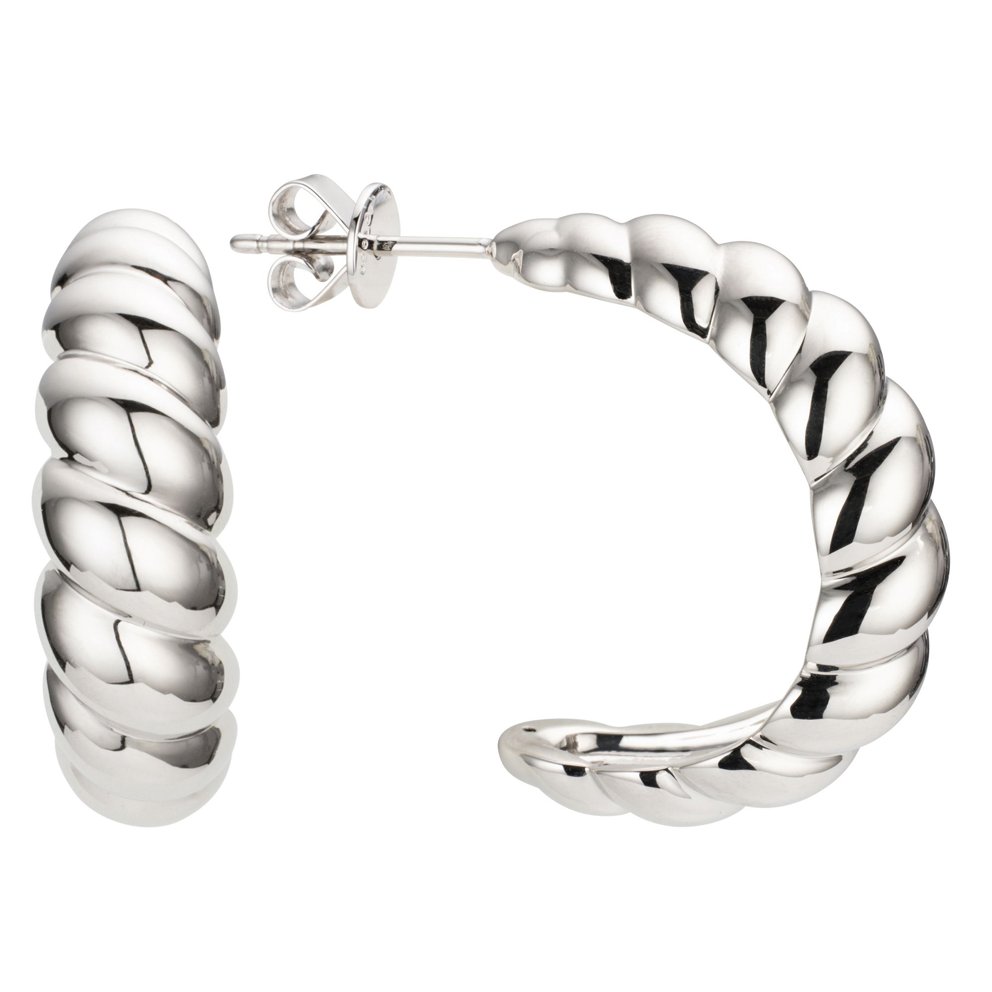 PLATINITY Creolen poliert/mattiert mind. 3,4g Platin 999/Platin 950