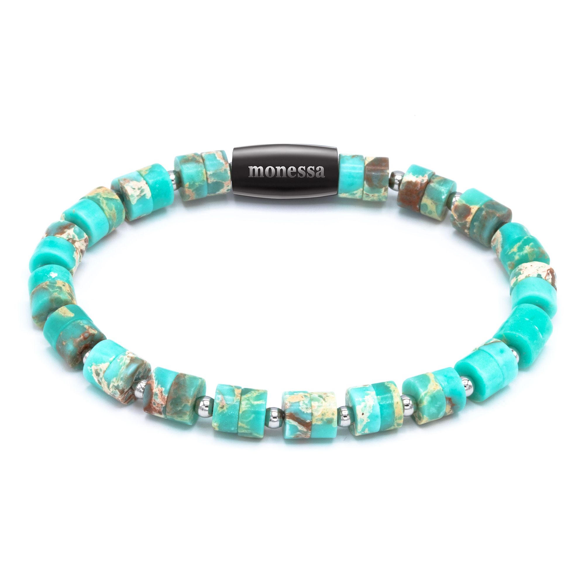 MONESSA Armband Edelsteine 1-Strang Magnetverschluss