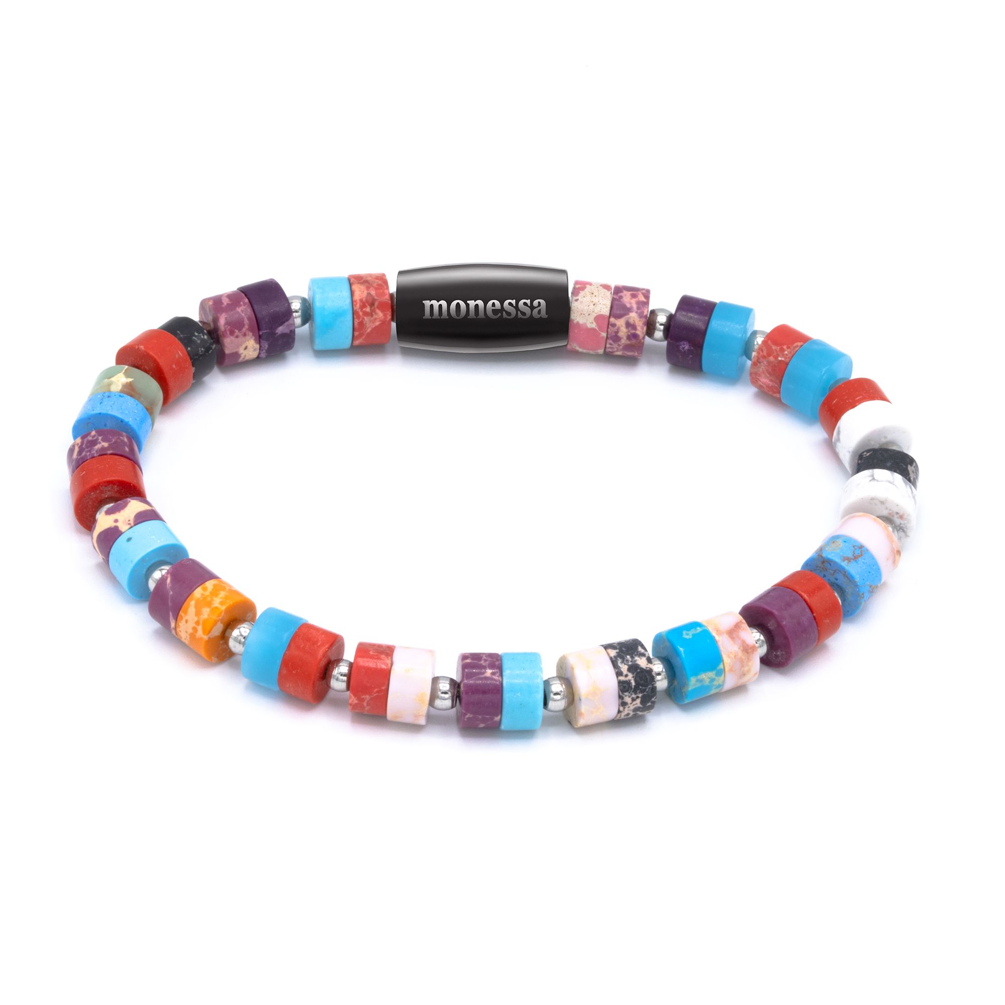 MONESSA Armband Edelsteine 1-Strang Magnetverschluss