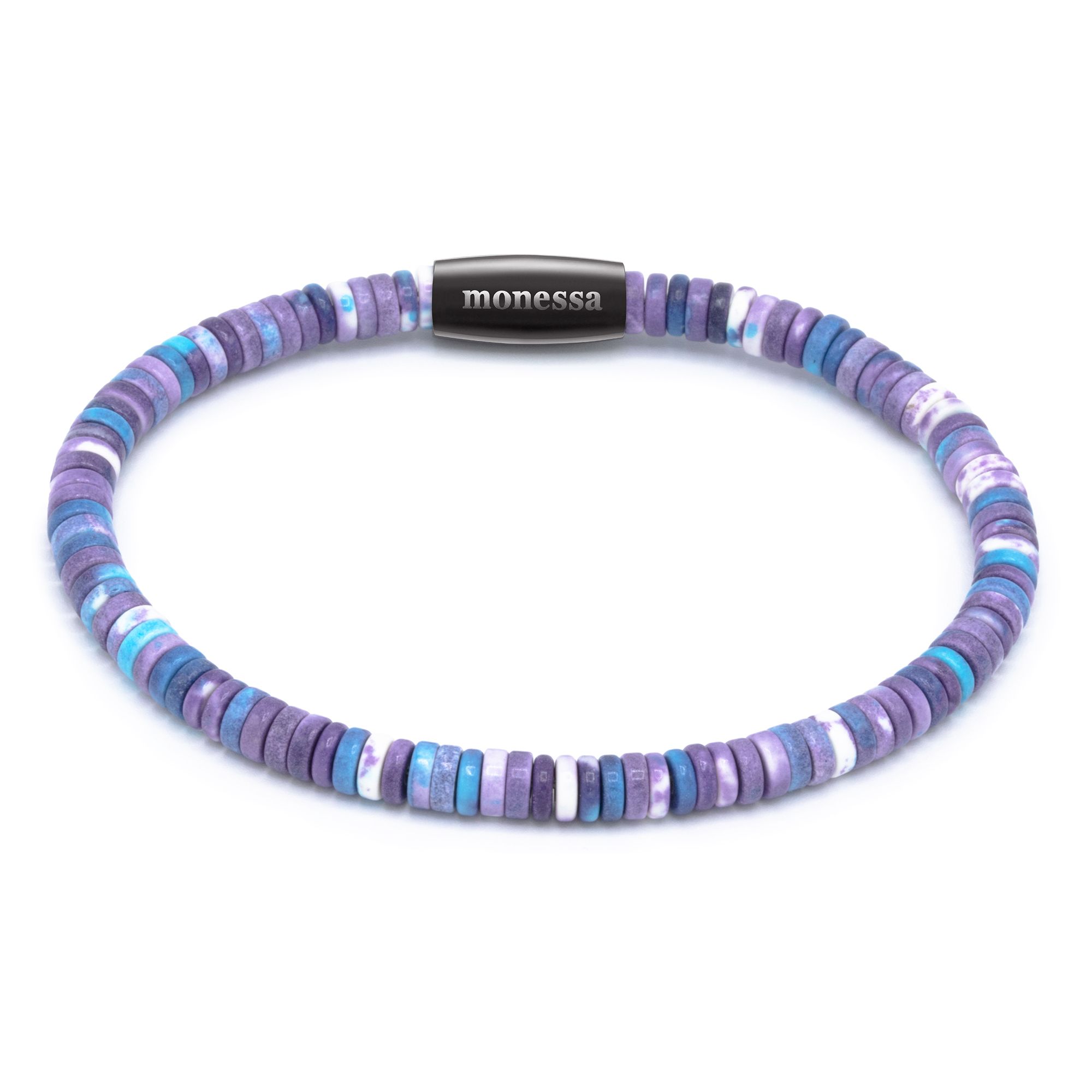 MONESSA Armband Edelsteine Edelstahl Magnetverschluß