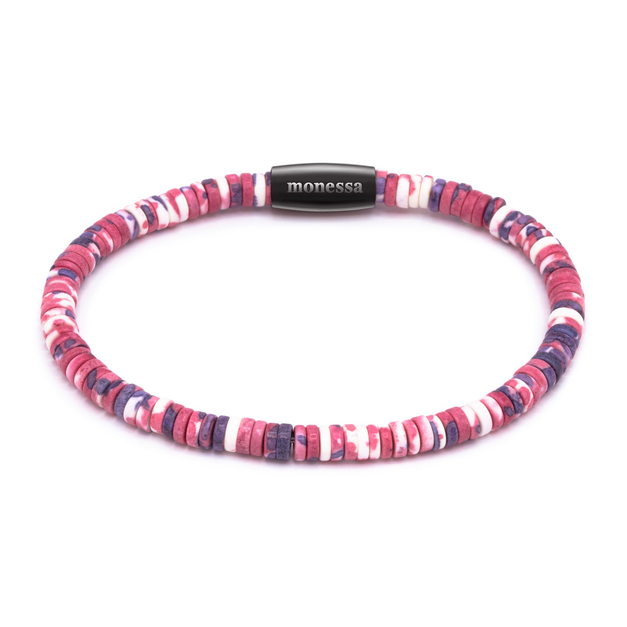 MONESSA Armband Edelsteine Edelstahl Magnetverschluß