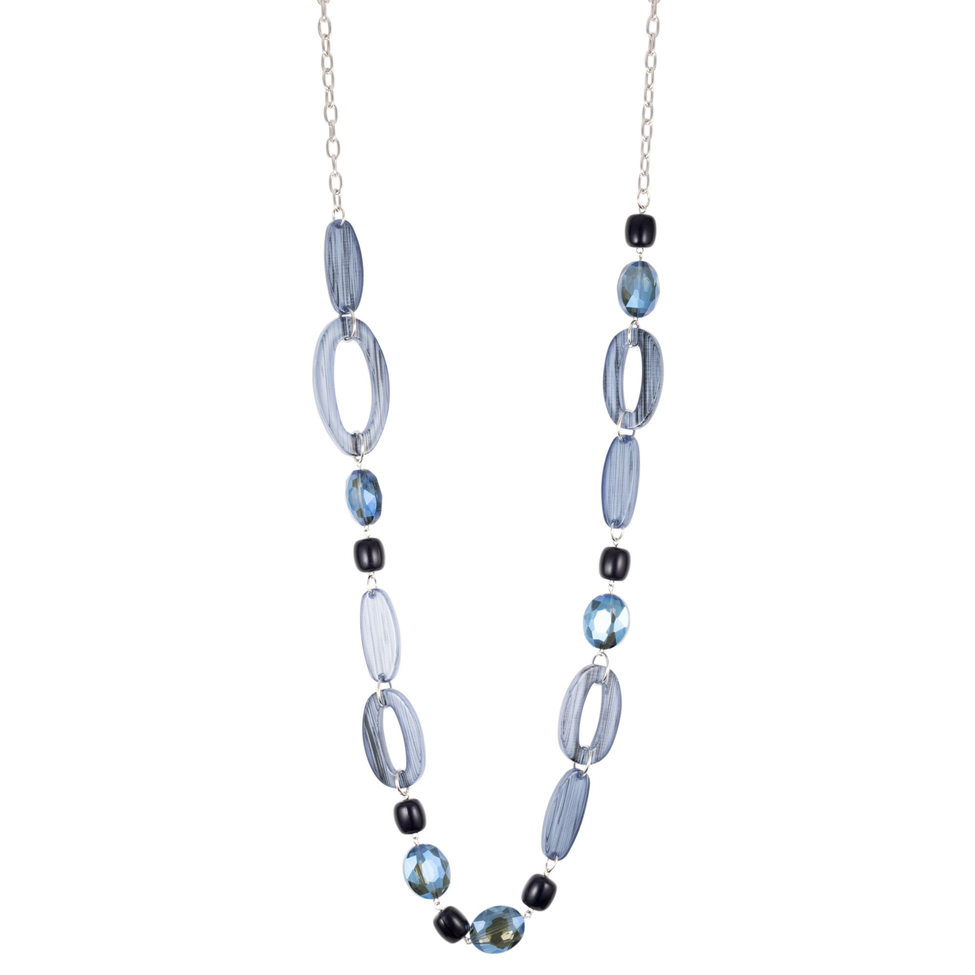 STEFFEN SCHRAUT Collier Länge ca. 95cm Glassteine Edelstahl