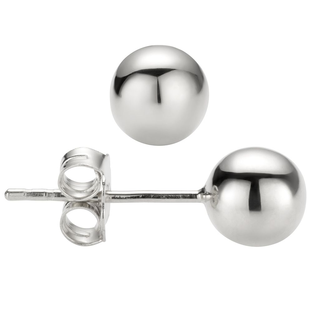 Kugel-Ohrstecker 6mm mind. 0,72g Silber 925