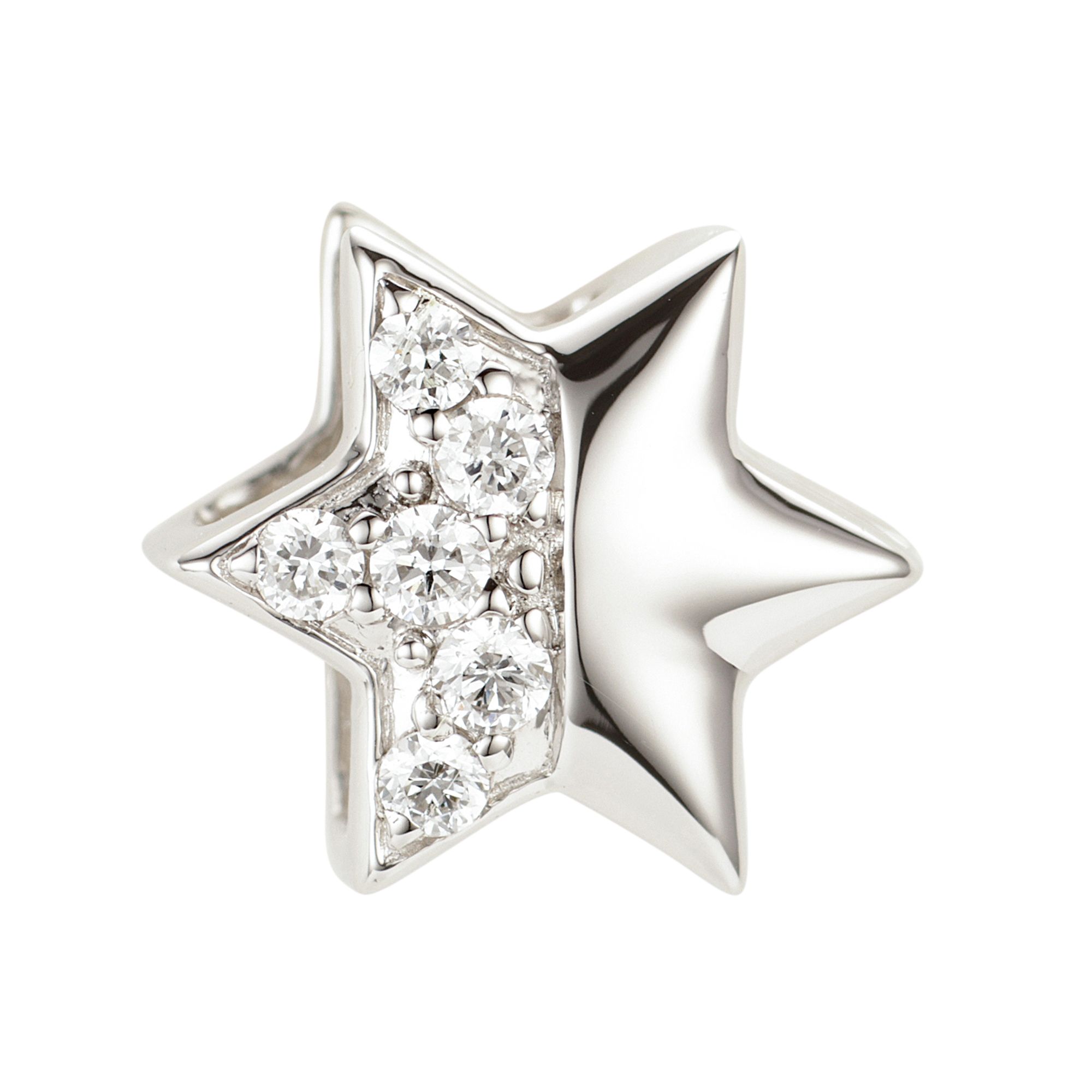 PLATINITY Stern-Anhänger 6 Brillanten zus. ca. 0,03ct Platin 950