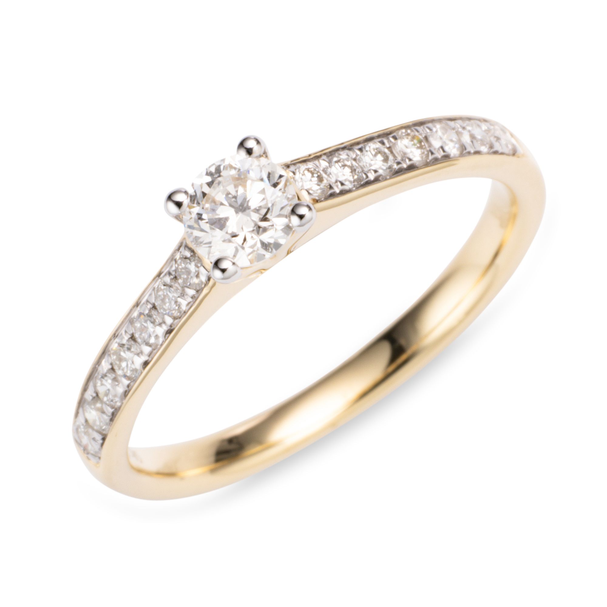 DIAMOUR Ring 15 Brillanten zus. ca. 0,50ct Gold 585