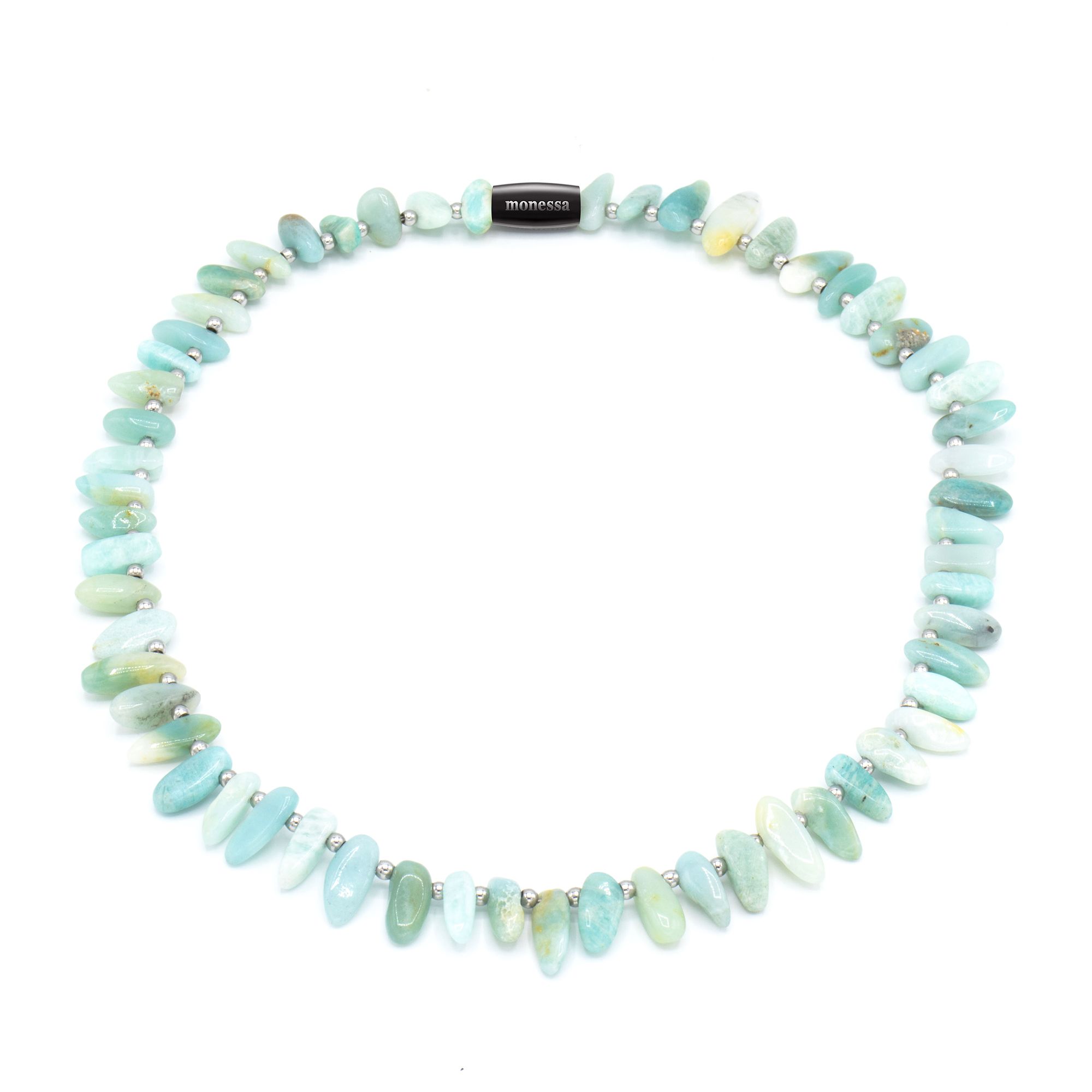 MONESSA Collier Edelsteine Splitter Magnetverschluss