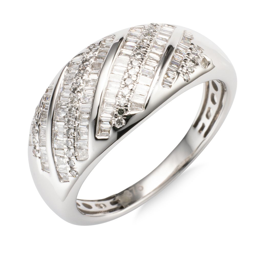 DIAMOUR Ring 118 Diamanten zus. ca. 0,50ct Weißgold 375