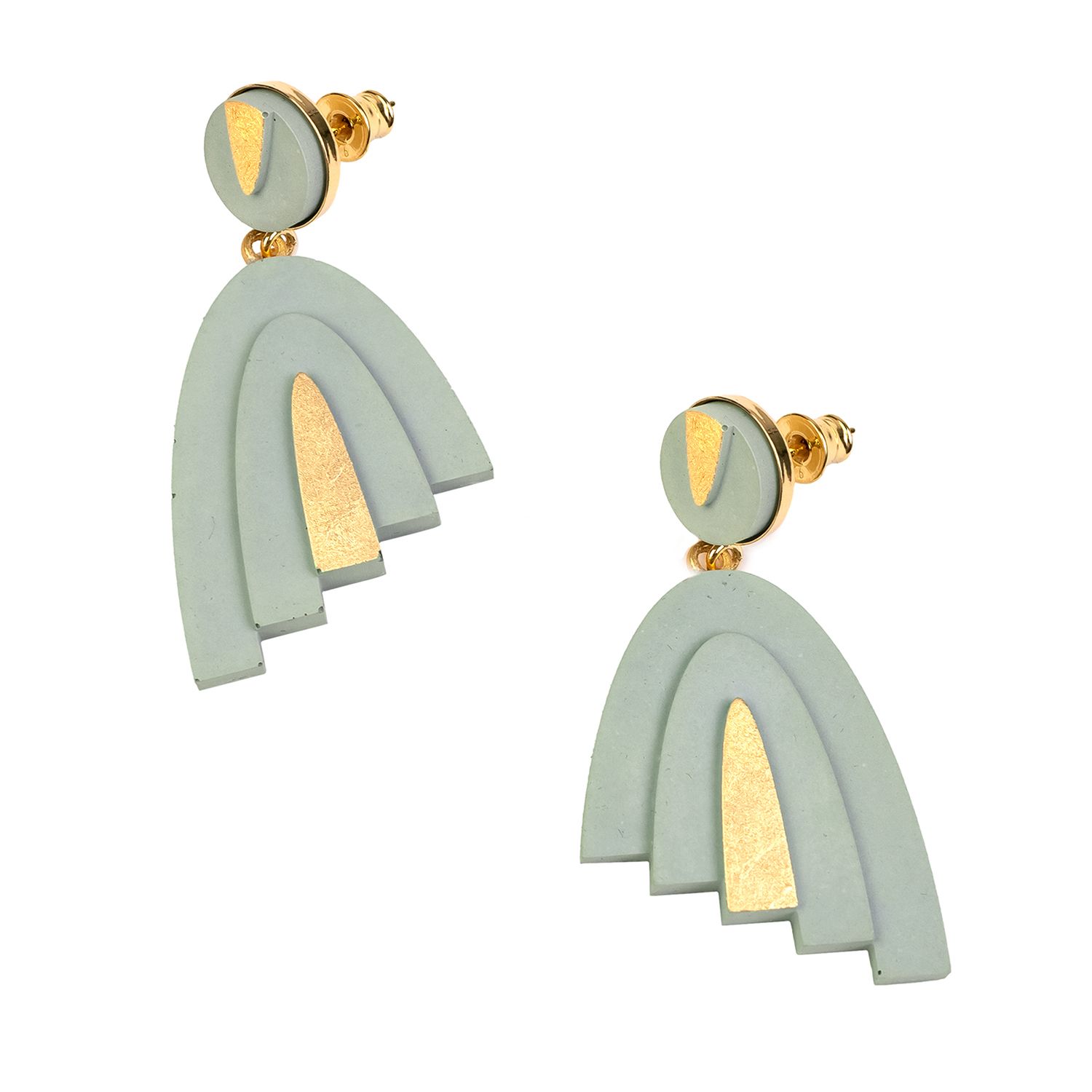 CONCRETE JUNGLE® Betonschmuck Ohrstecker NESSA Silber 925 QVC.de