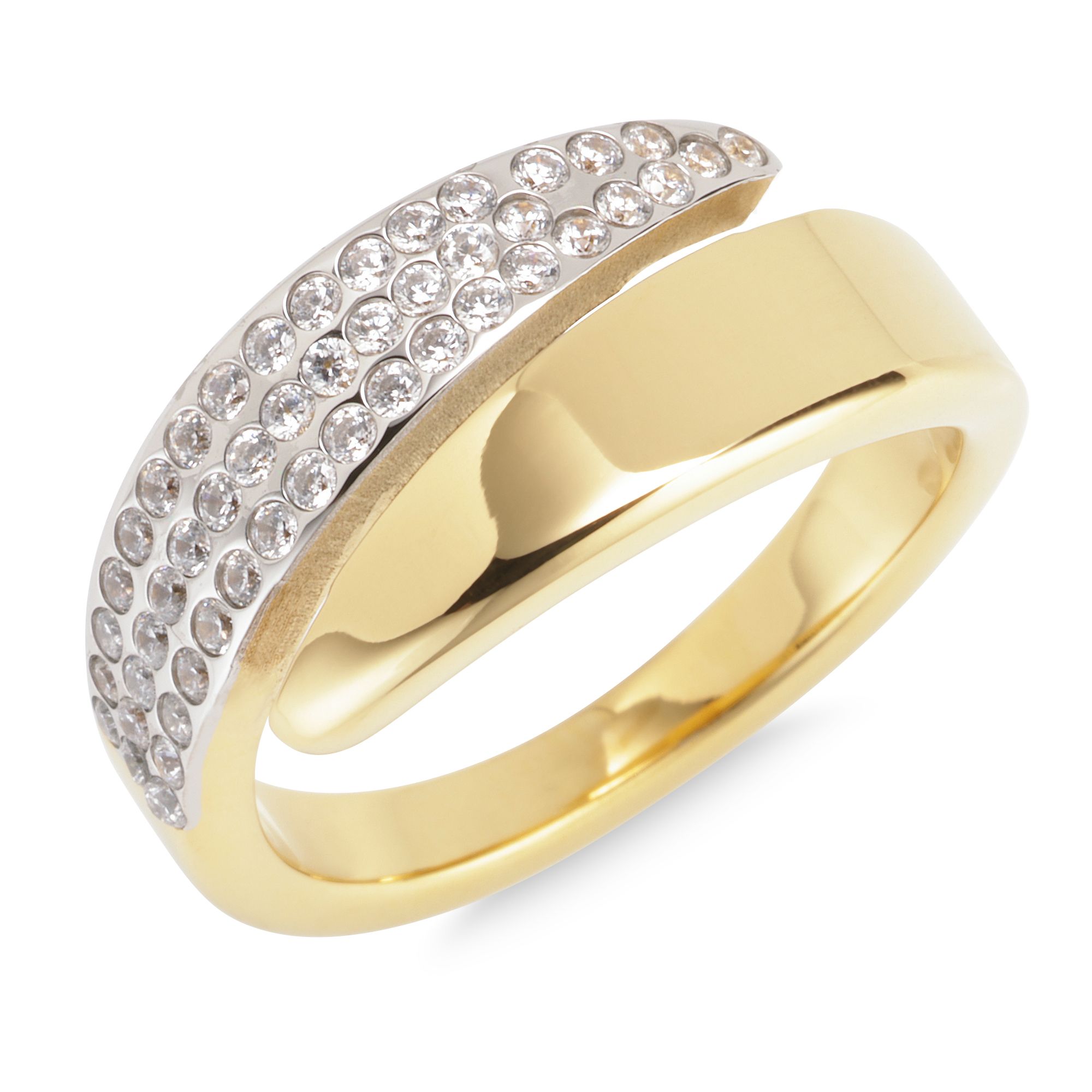 STEFFEN SCHRAUT Ring 48 Zirkonia poliert Edelstahl