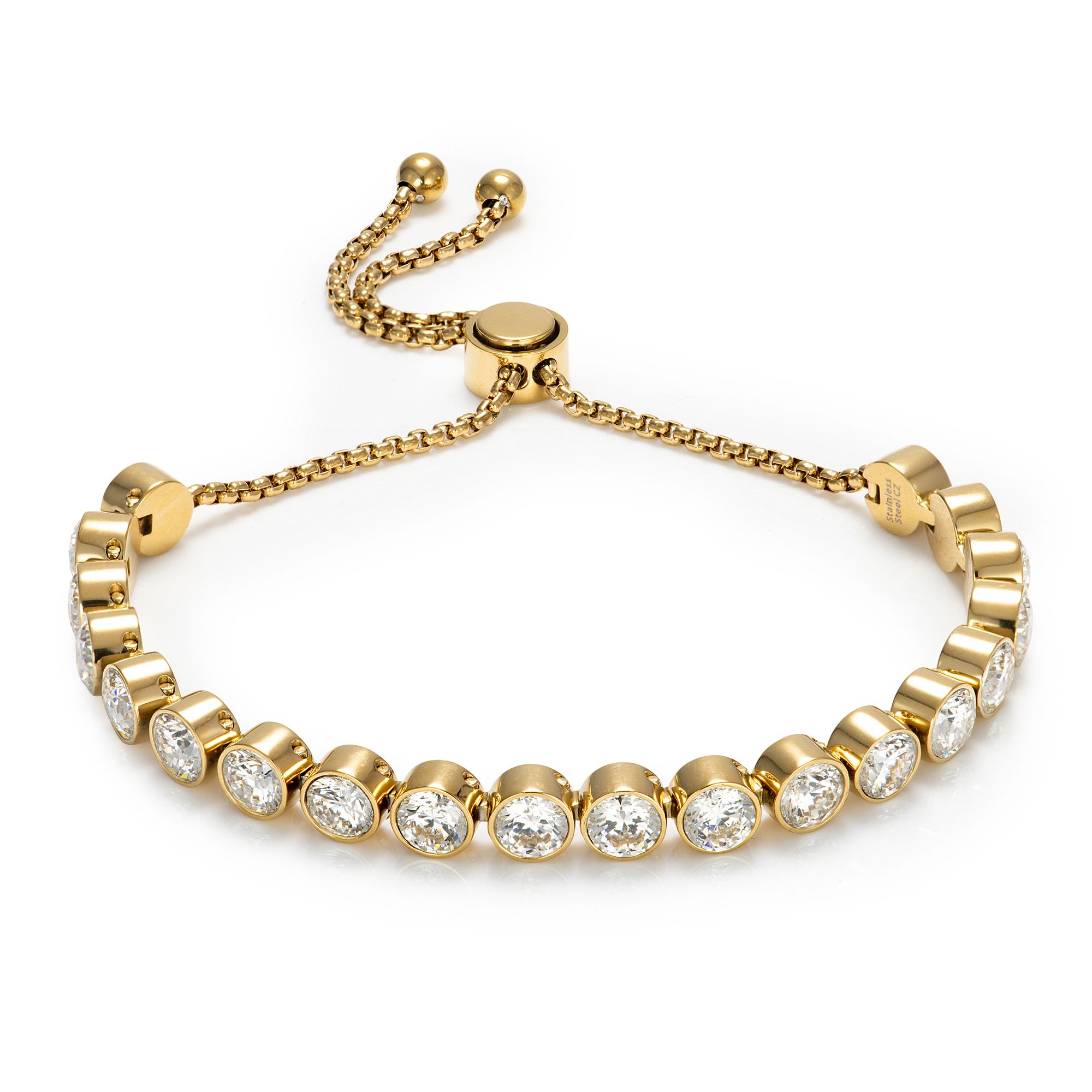 STEFFEN SCHRAUT Friendship-Armband 20 Zirkonia poliert Edelstahl