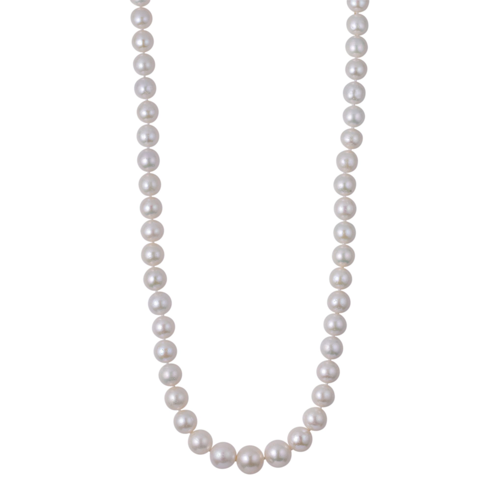 PERLEA Collier Süßwasserzucht- perlen 10-13mm Silber rhodiniert
