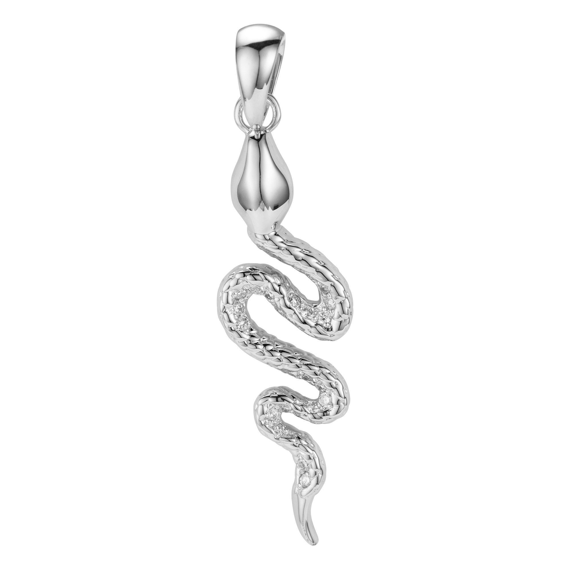 CANADIAN DIAMONDS Schlangen-Anhänger 19 Brillanten zus. ca. 0,09ct Gold 585