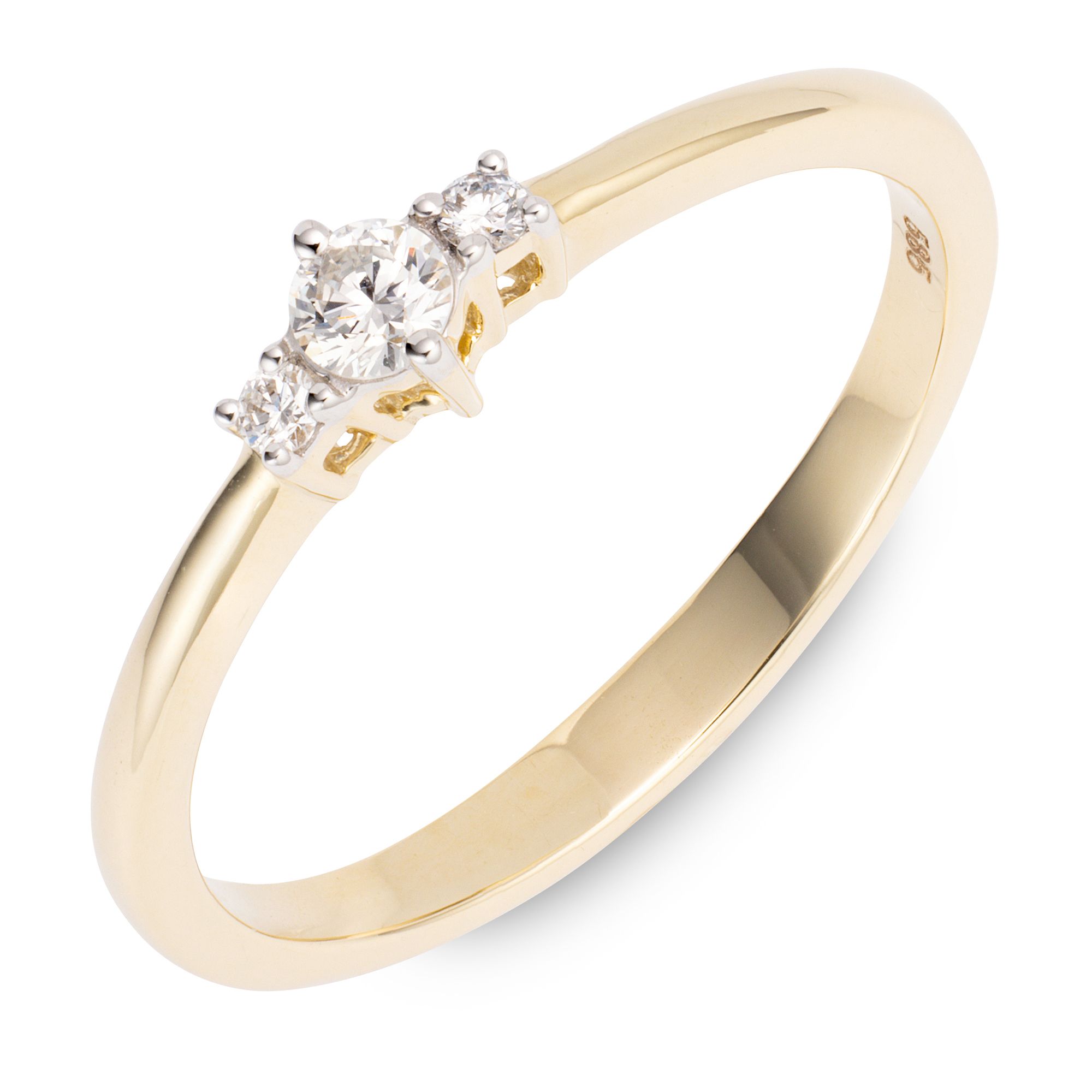 CANADIAN DIAMONDS Ring 3 Brillanten zus. ca. 0,14ct Gold 585