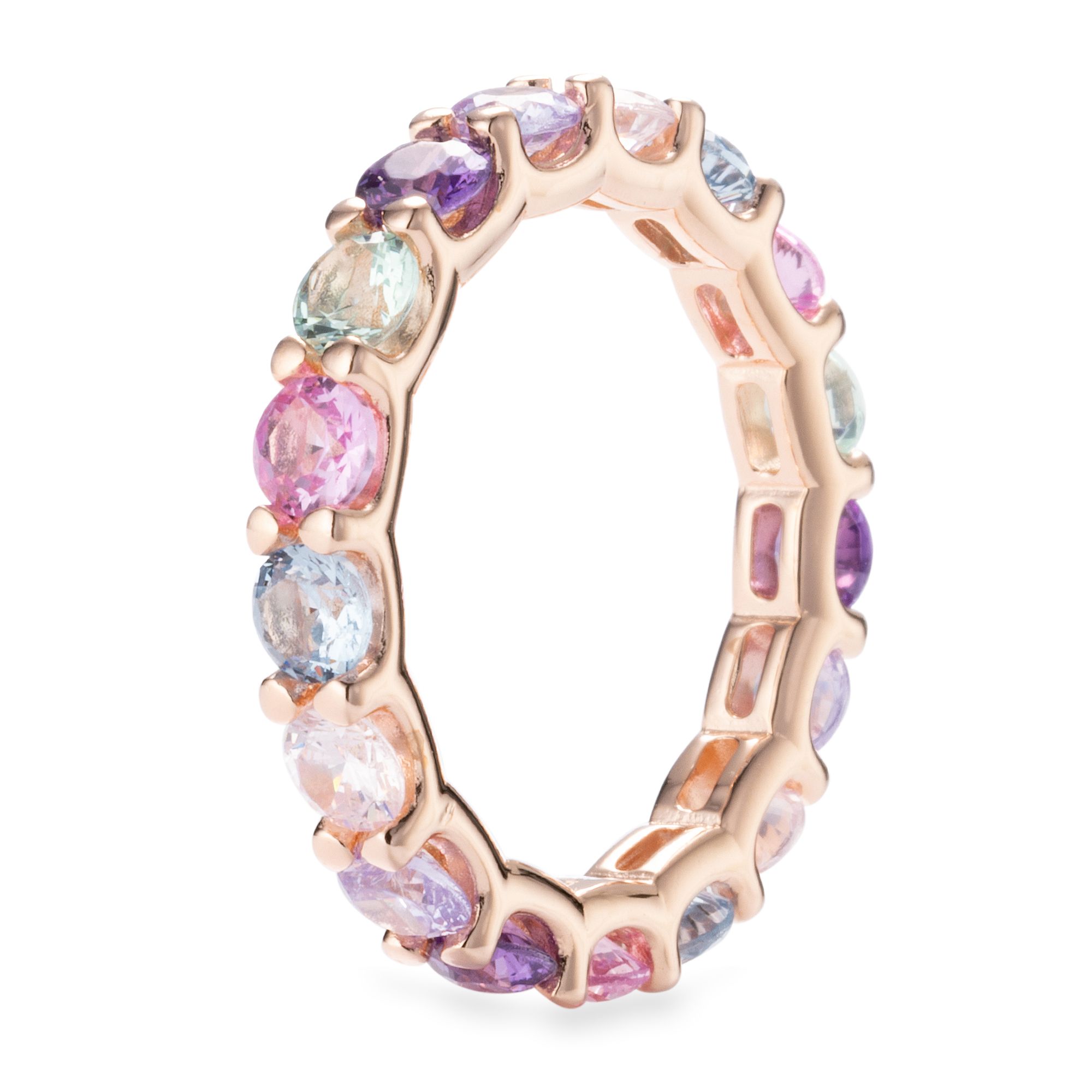 DIAMONIQUE® Eternity-Ring mind. = 2,72ct Brillantschliff Silber 925 ...