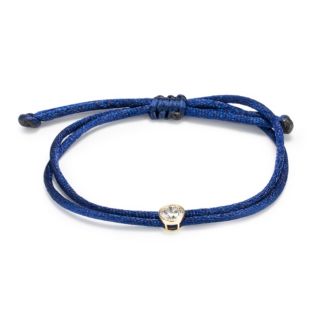 THOMAS & SOHN Lab Grown Brillant mind. 0,50ct Makramee-Armband Gold 585