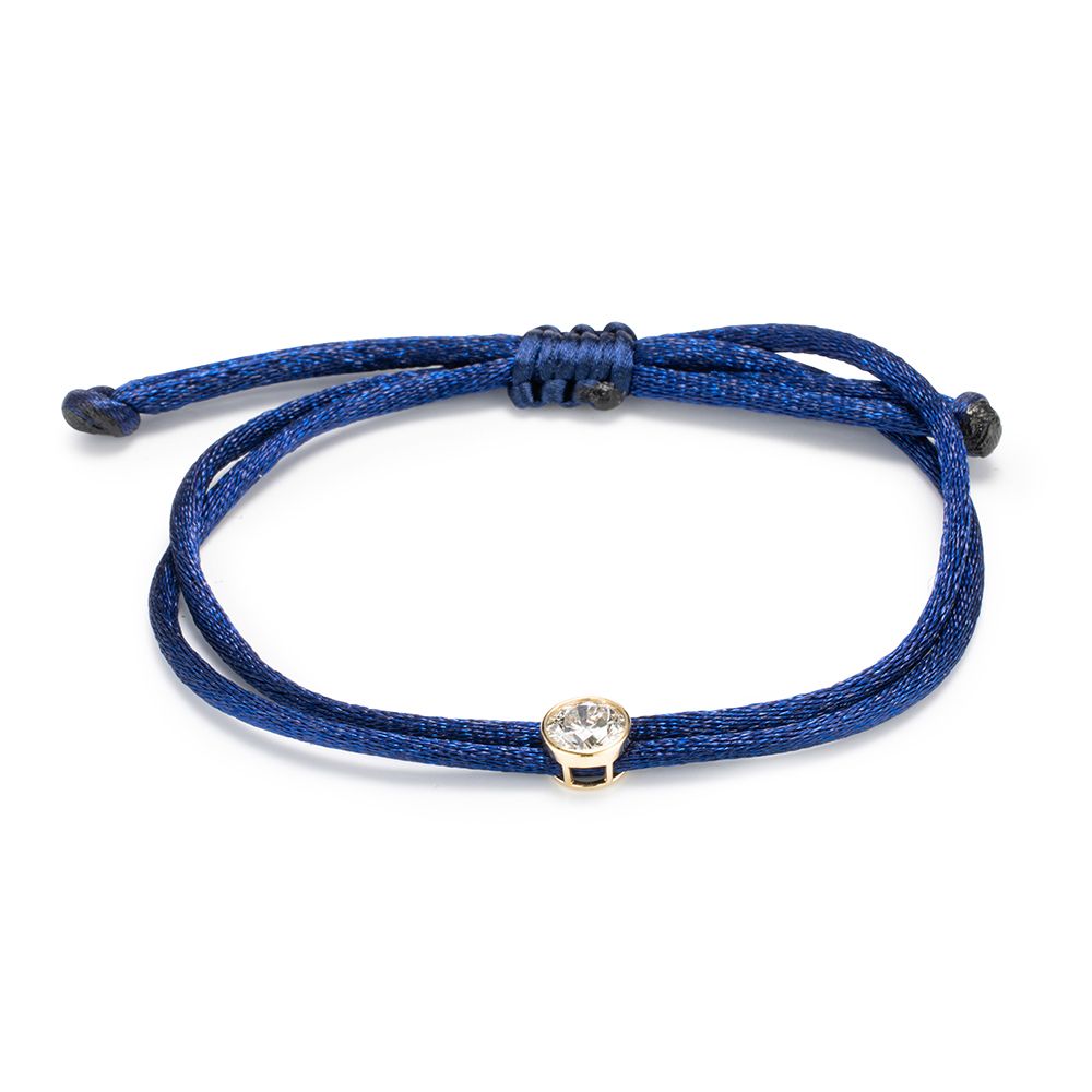 THOMAS & SOHN Lab Grown Brillant min 0,50ct Makramee-Armband Gold 585