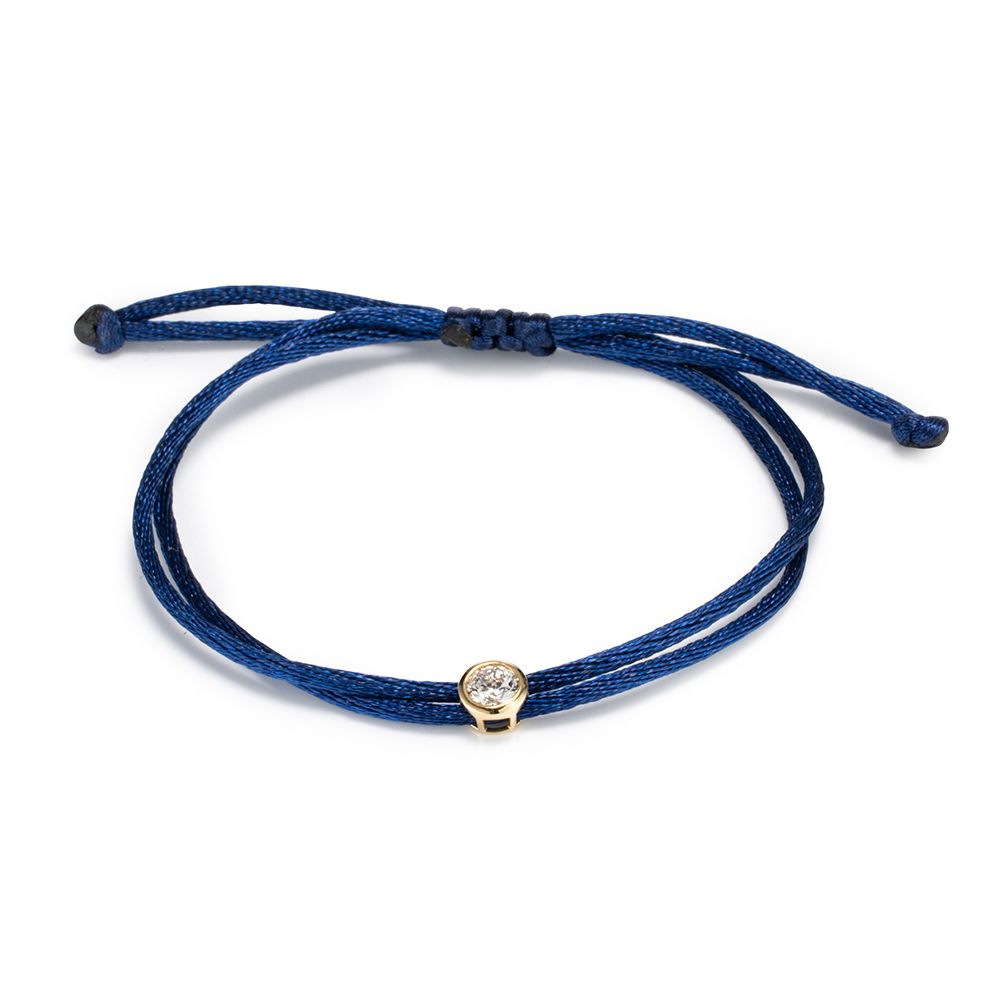 THOMAS & SOHN Lab Grown Brillant min 0,50ct Makramee-Armband Gold 585