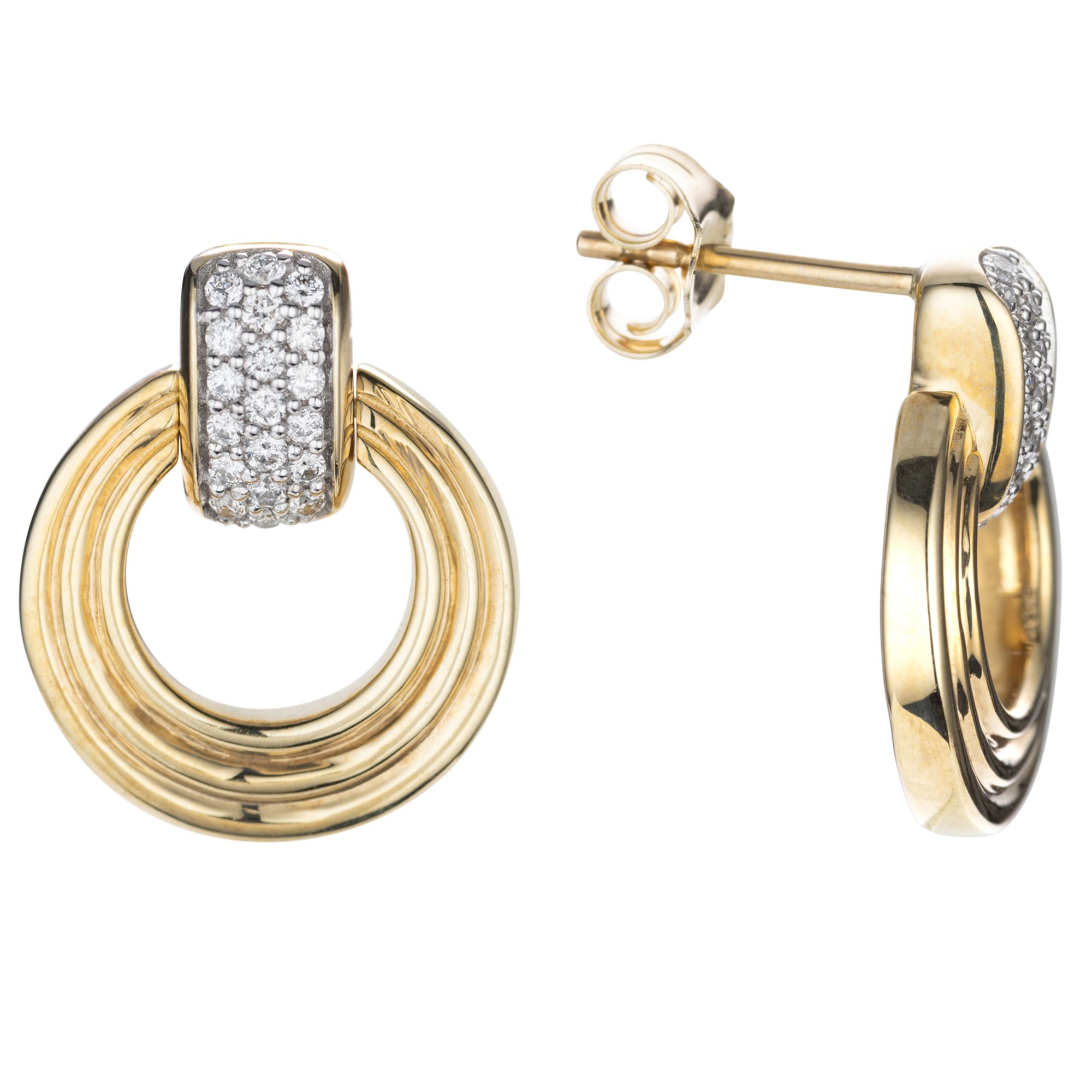 DIAMOUR Ohrstecker 38 Brillanten zus. ca. 0,22ct Gold 375