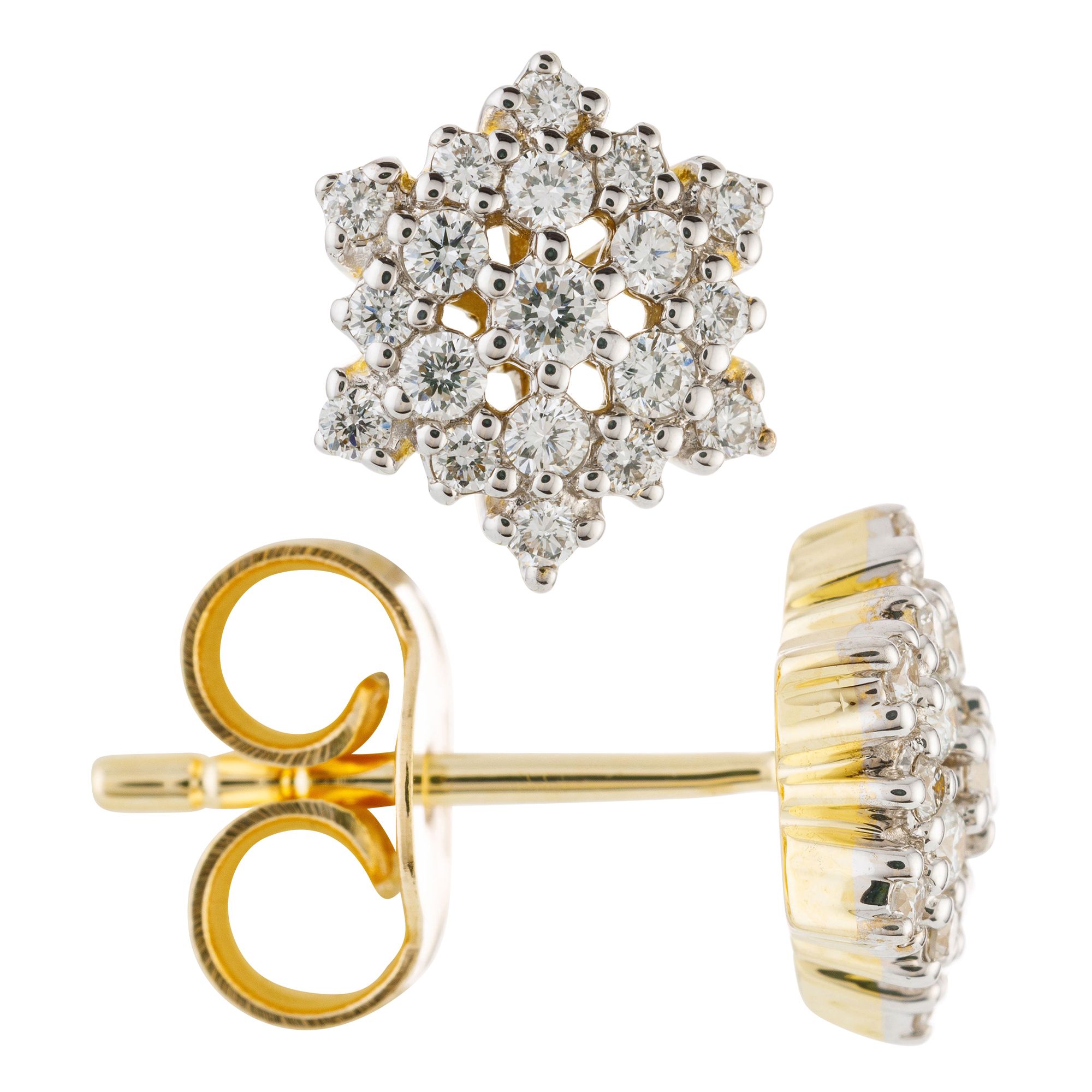 DIAMOUR Ohrstecker 38 Brillanten zus. ca. 0,30ct Gold 375