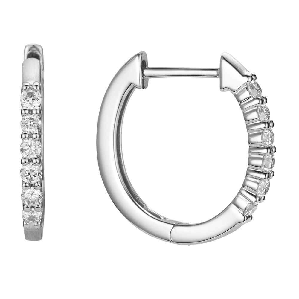 PLATINITY Creolen 12 Brillanten zus. ca. 0,25ct Platin 950