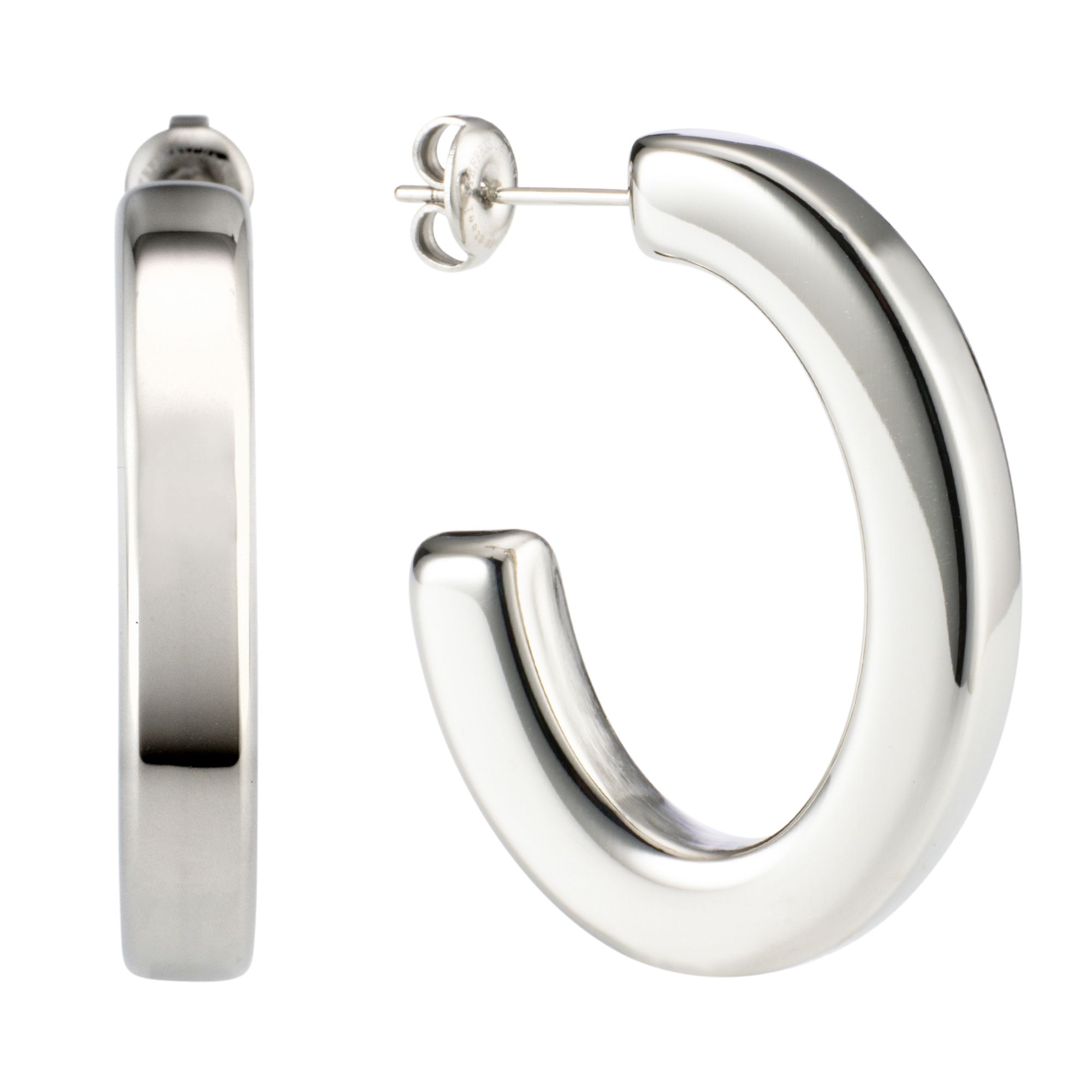 STEFFEN SCHRAUT Creolen oval poliert Edelstahl