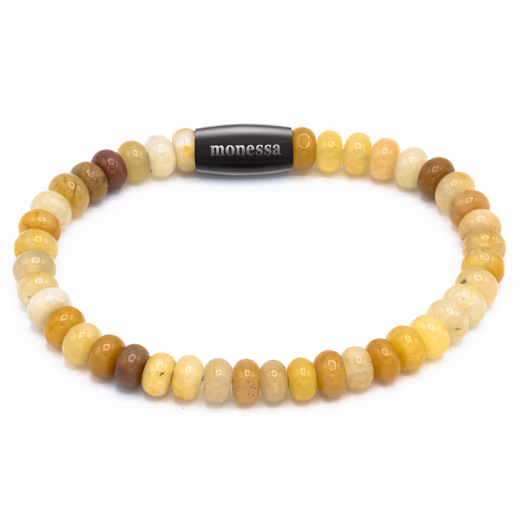 MONESSA Armband Edelsteine Magnetverschluss Edelstahl