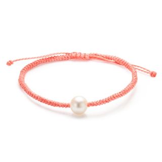 PERLEA Makramee-Armband Süßwasser zuchtperlen 9-10mm