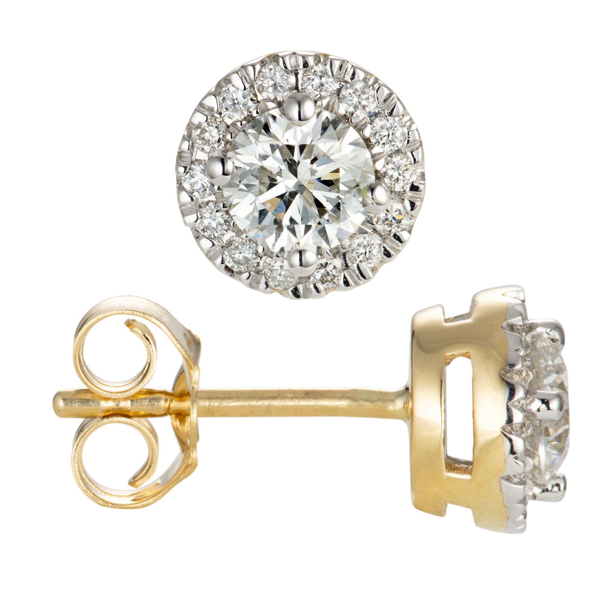 CANADIAN DIAMONDS Ohrstecker 30 Brillanten zus. ca. 0,75ct Gold 585