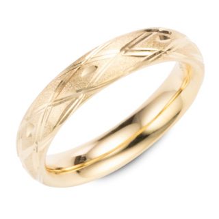 GOLDRAUSCH Band-Ring diamantiert, poliert mind. 1,6g Gold 585